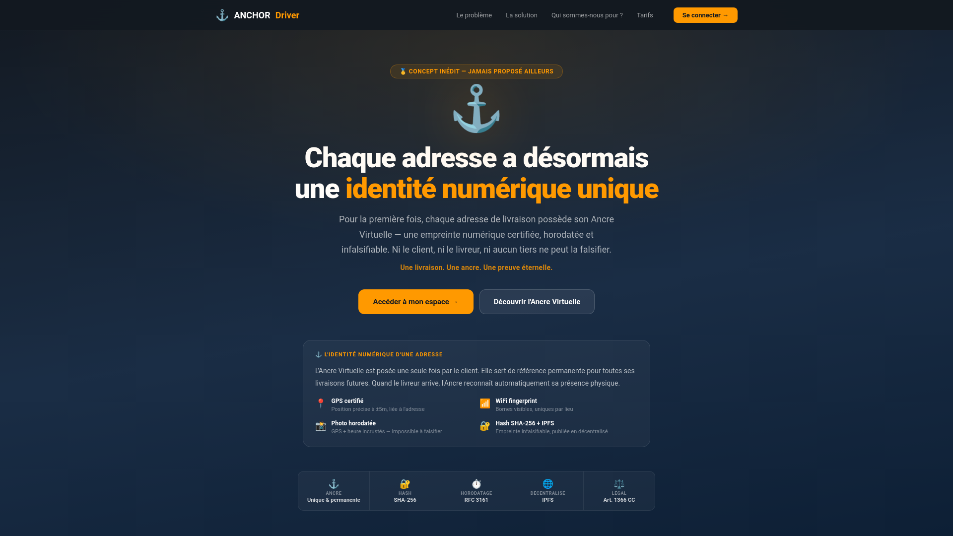 website screenshot of https://anchor-driver.com/