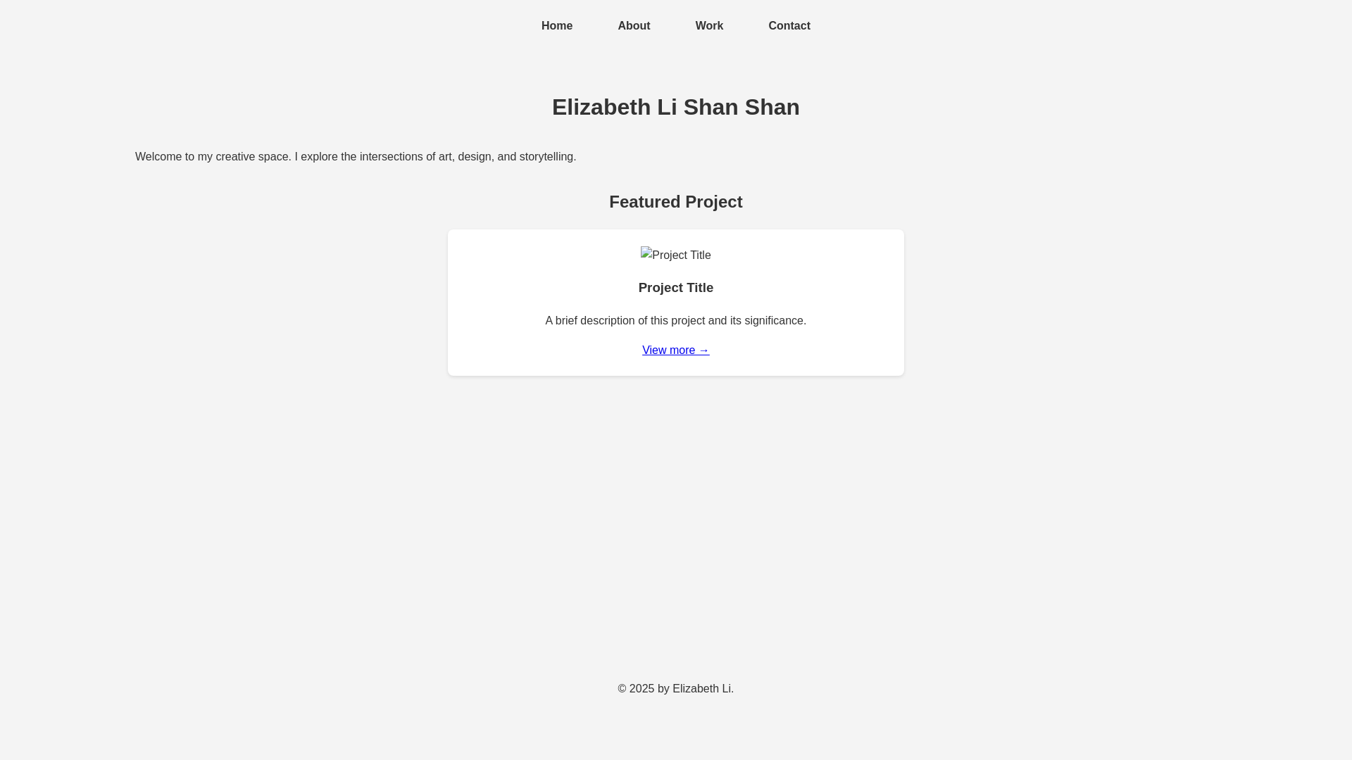 website screenshot of https://shanshan-li.pages.dev/