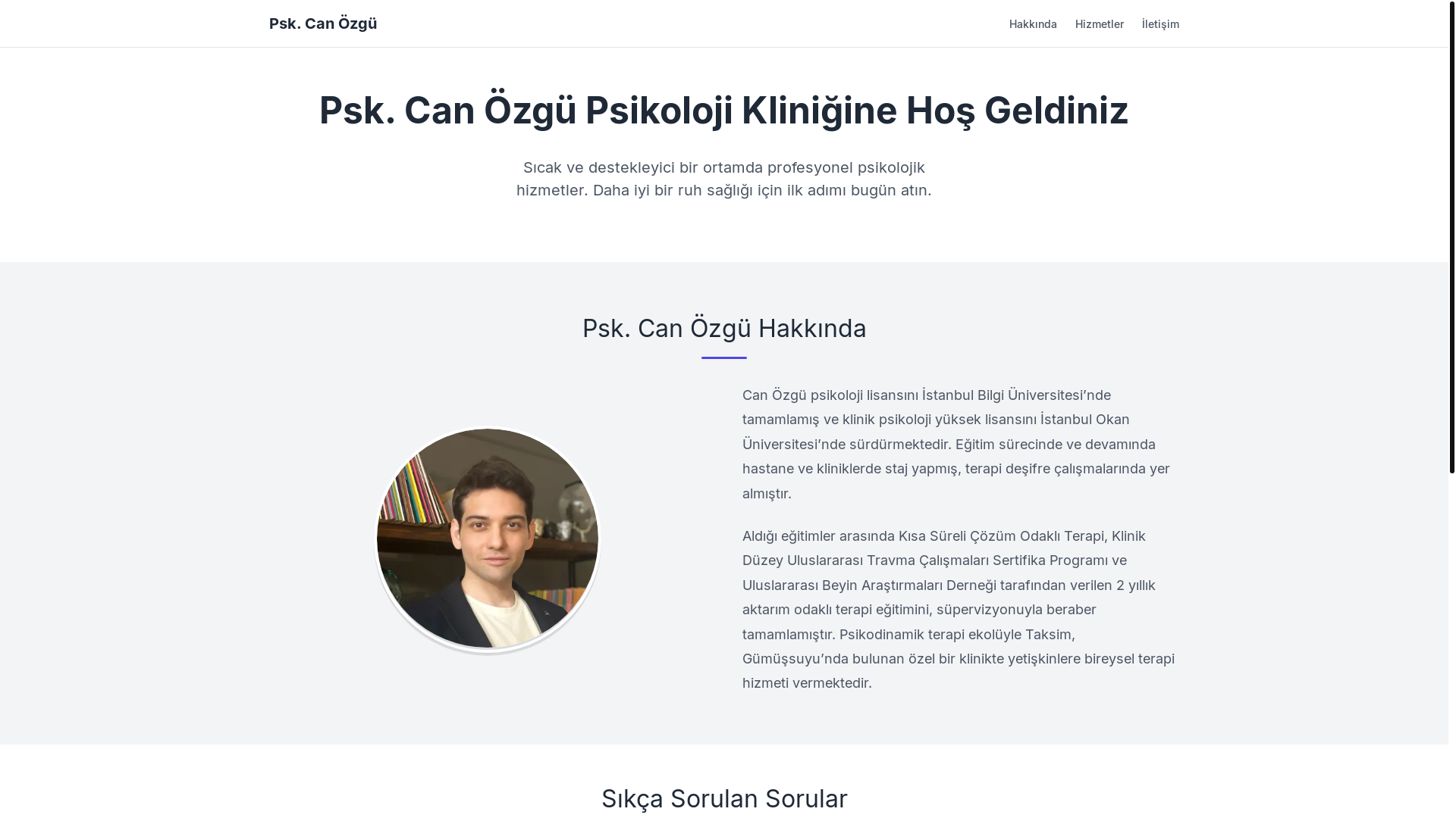 website screenshot of https://psikologcanozgu.com/