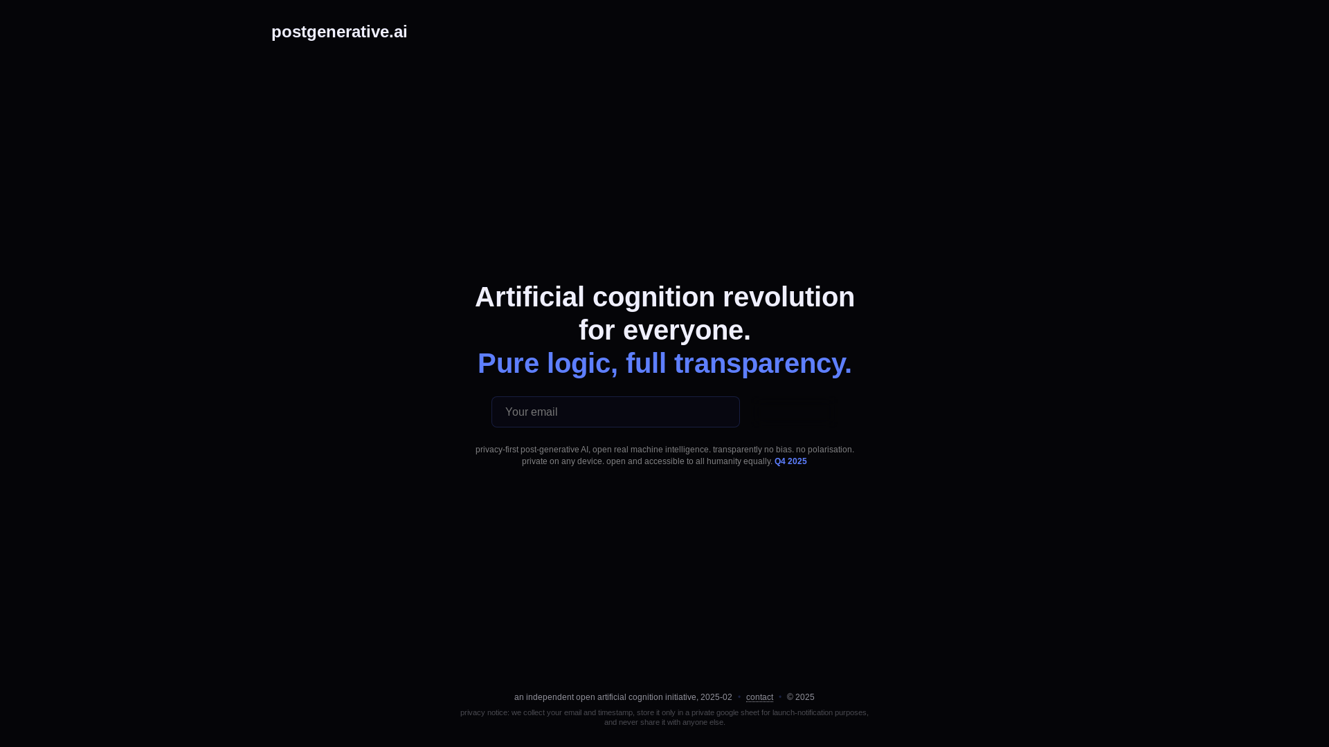 website screenshot of https://postgenerative.pages.dev/