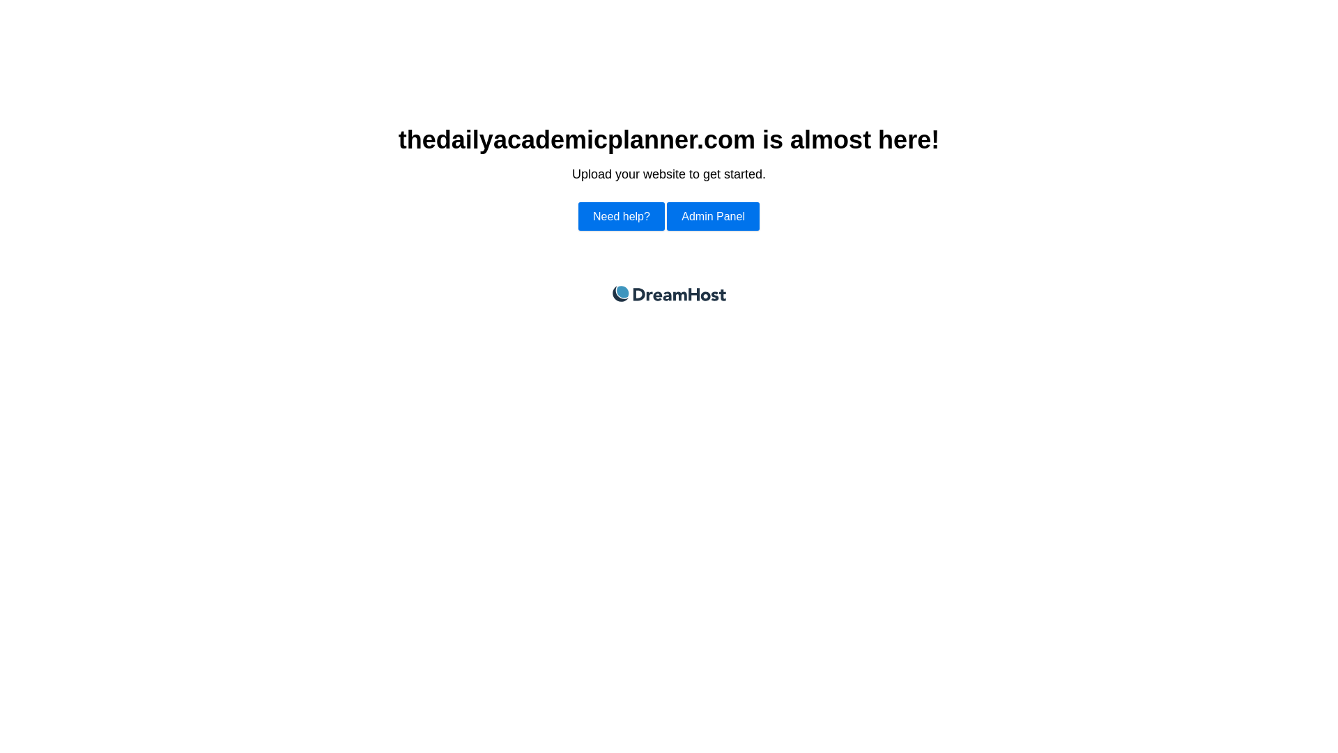 website screenshot of https://thedailyacademicplanner.com/