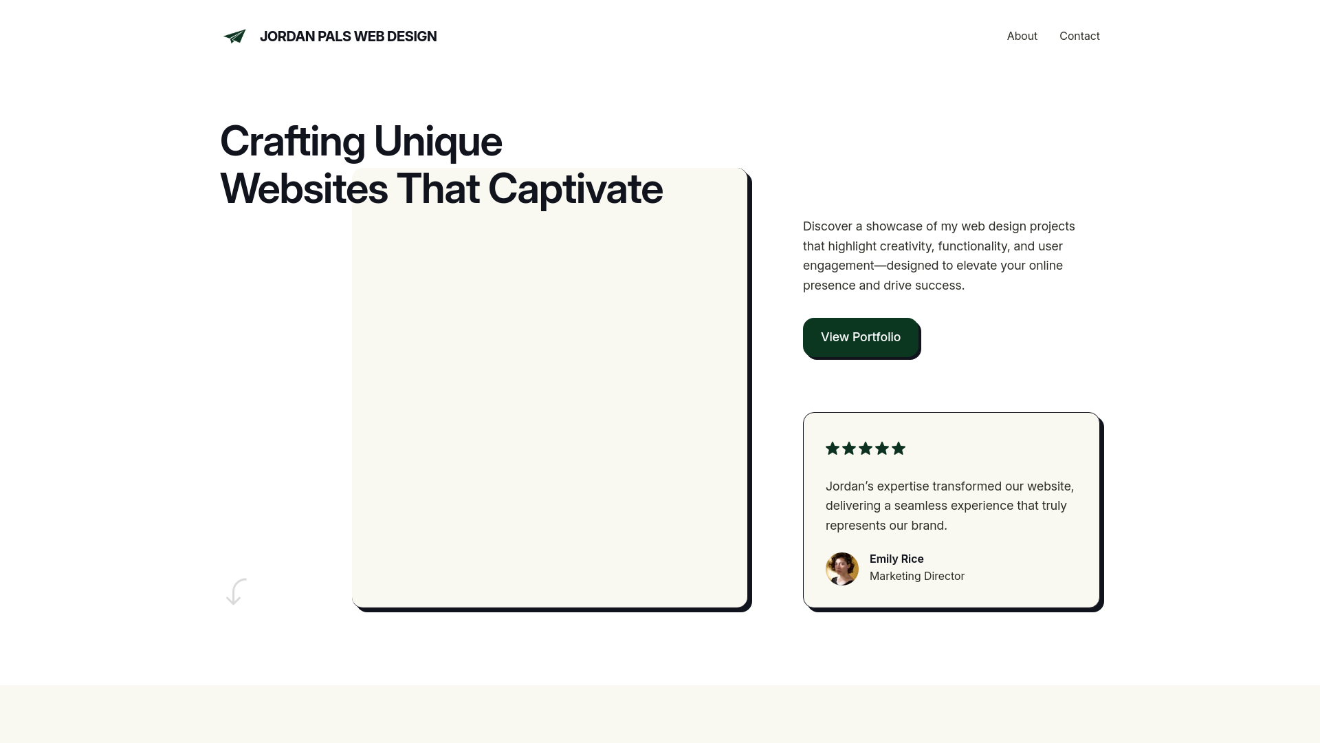 website screenshot of https://jordanpalswebdesign.com/