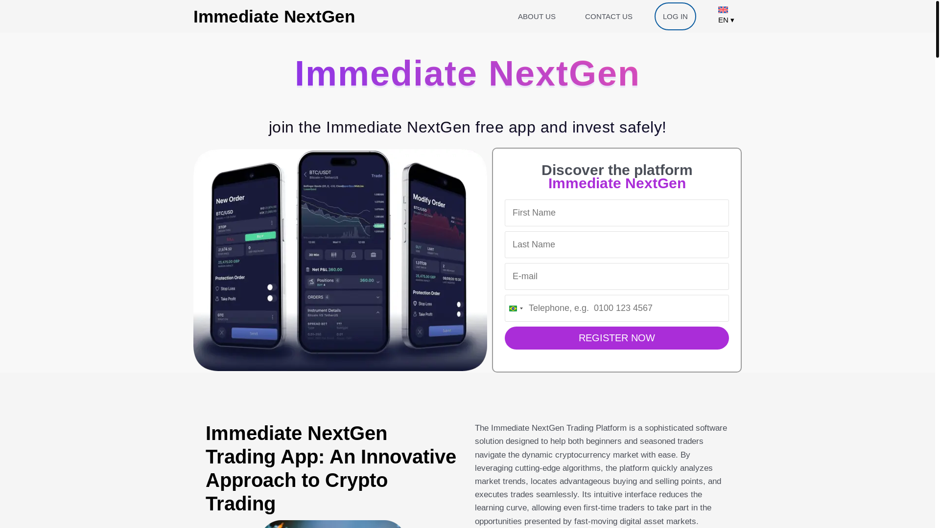 website screenshot of https://immediate-nextgen-app.com/
