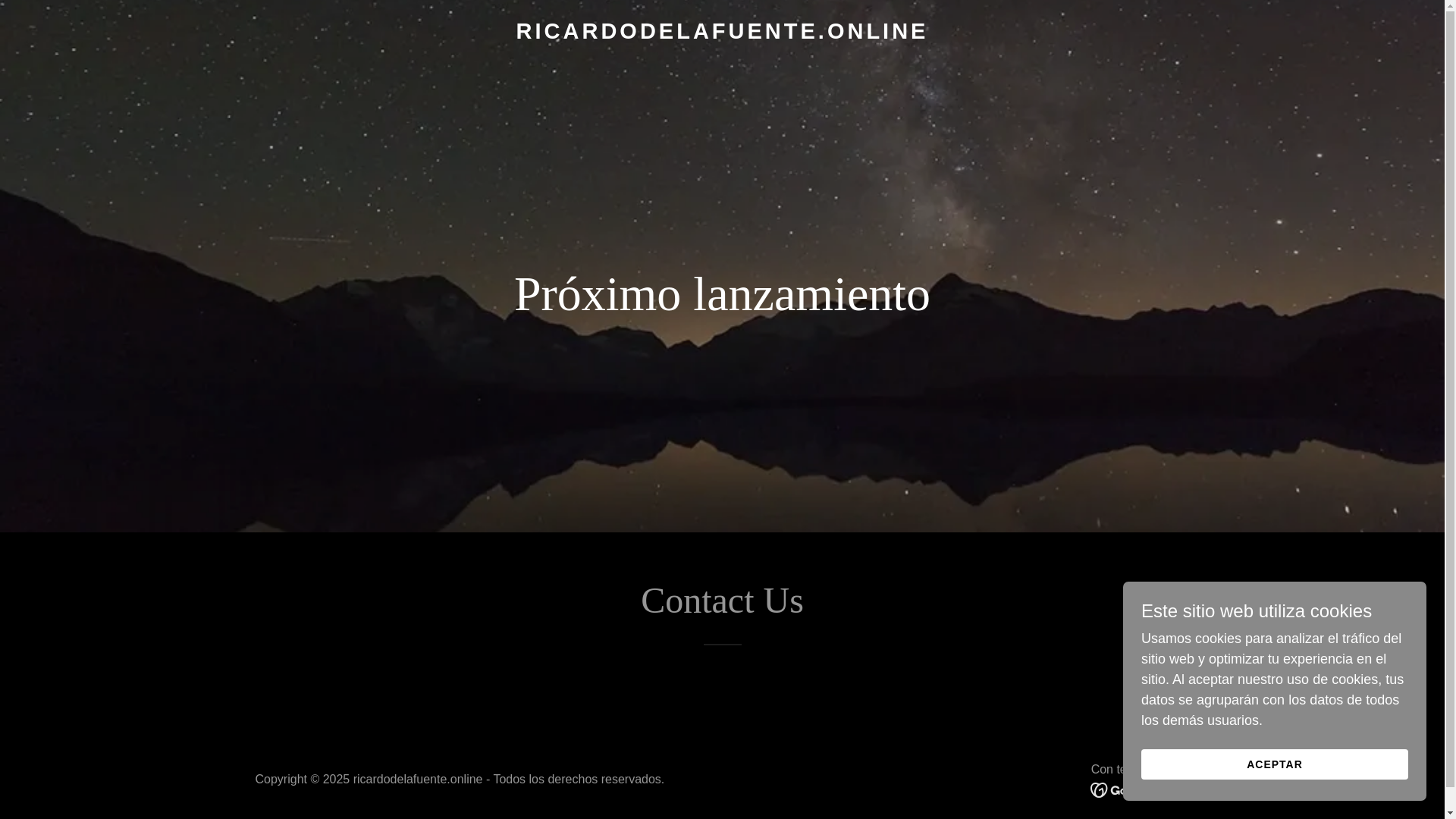 website screenshot of https://ricardodelafuente.online/
