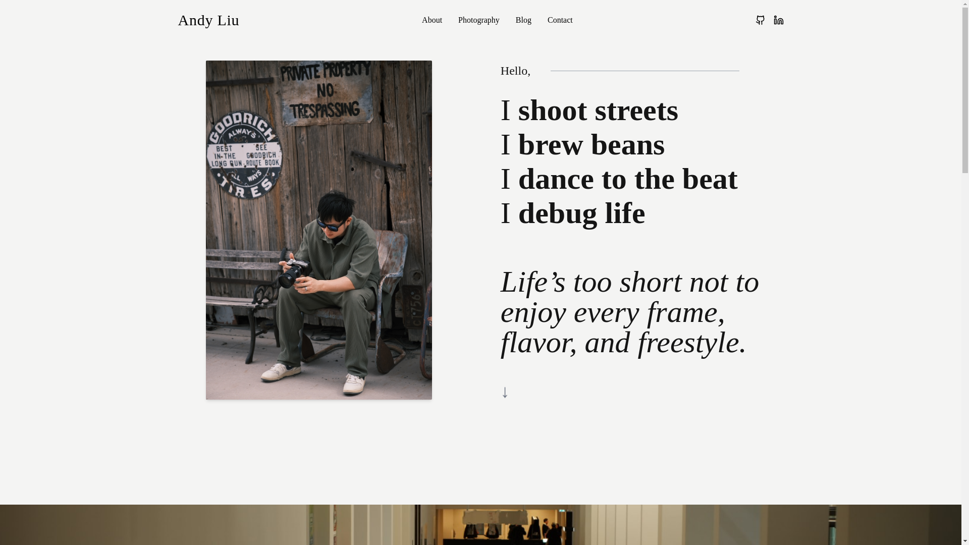 website screenshot of https://andyliu-website.pages.dev/