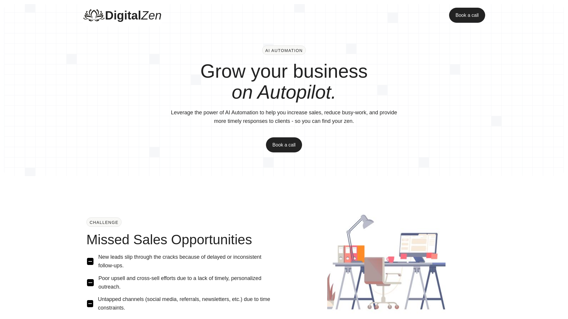 website screenshot of https://superdigitalzen.com/