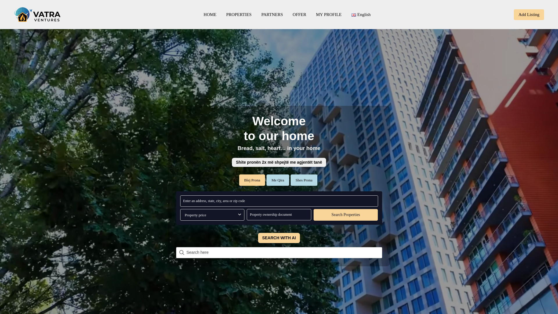 website screenshot of https://vatraventures.com/