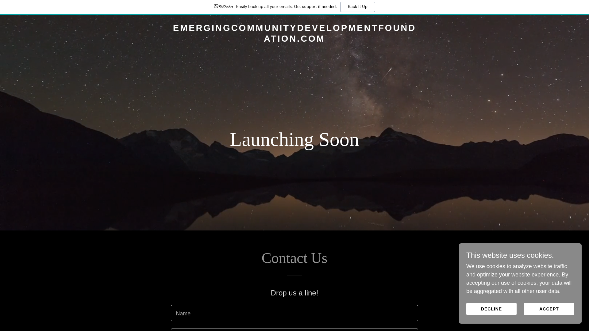website screenshot of https://emergingcommunitydevelopmentfoundation.com/