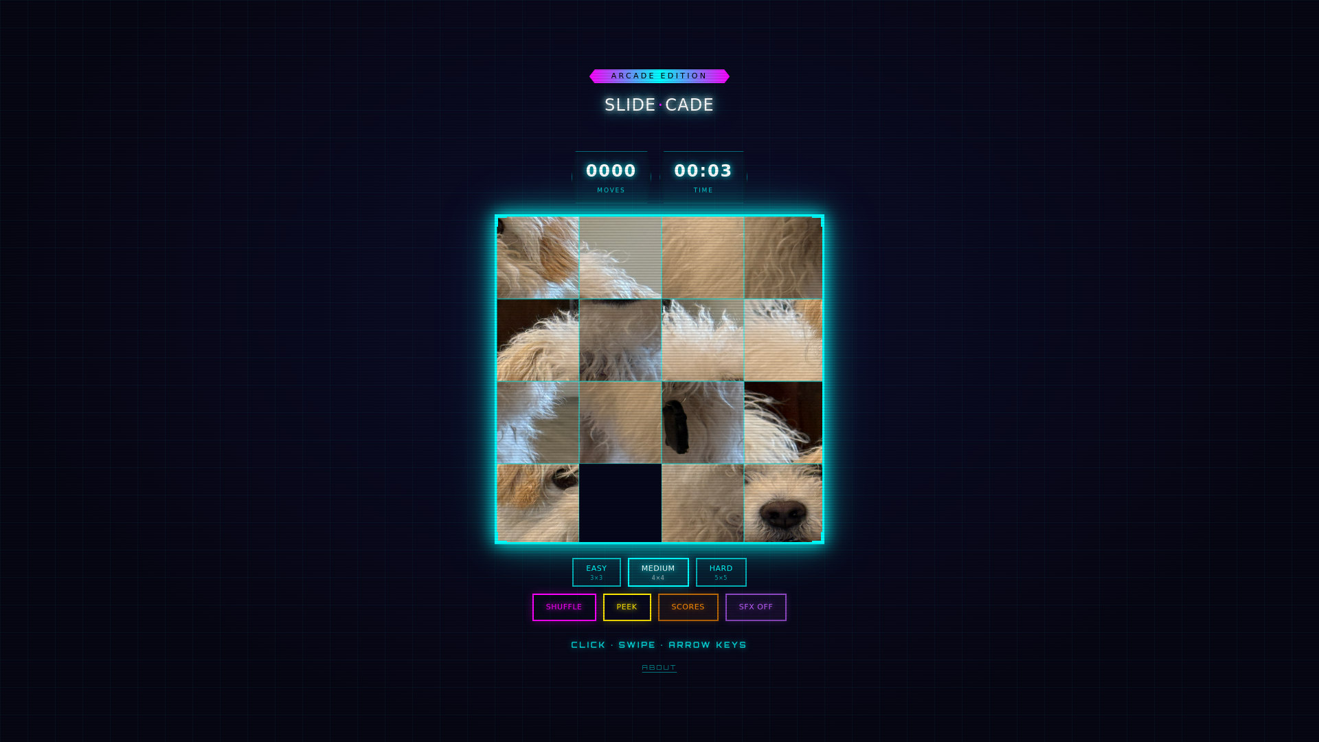 website screenshot of https://slidecade.com/