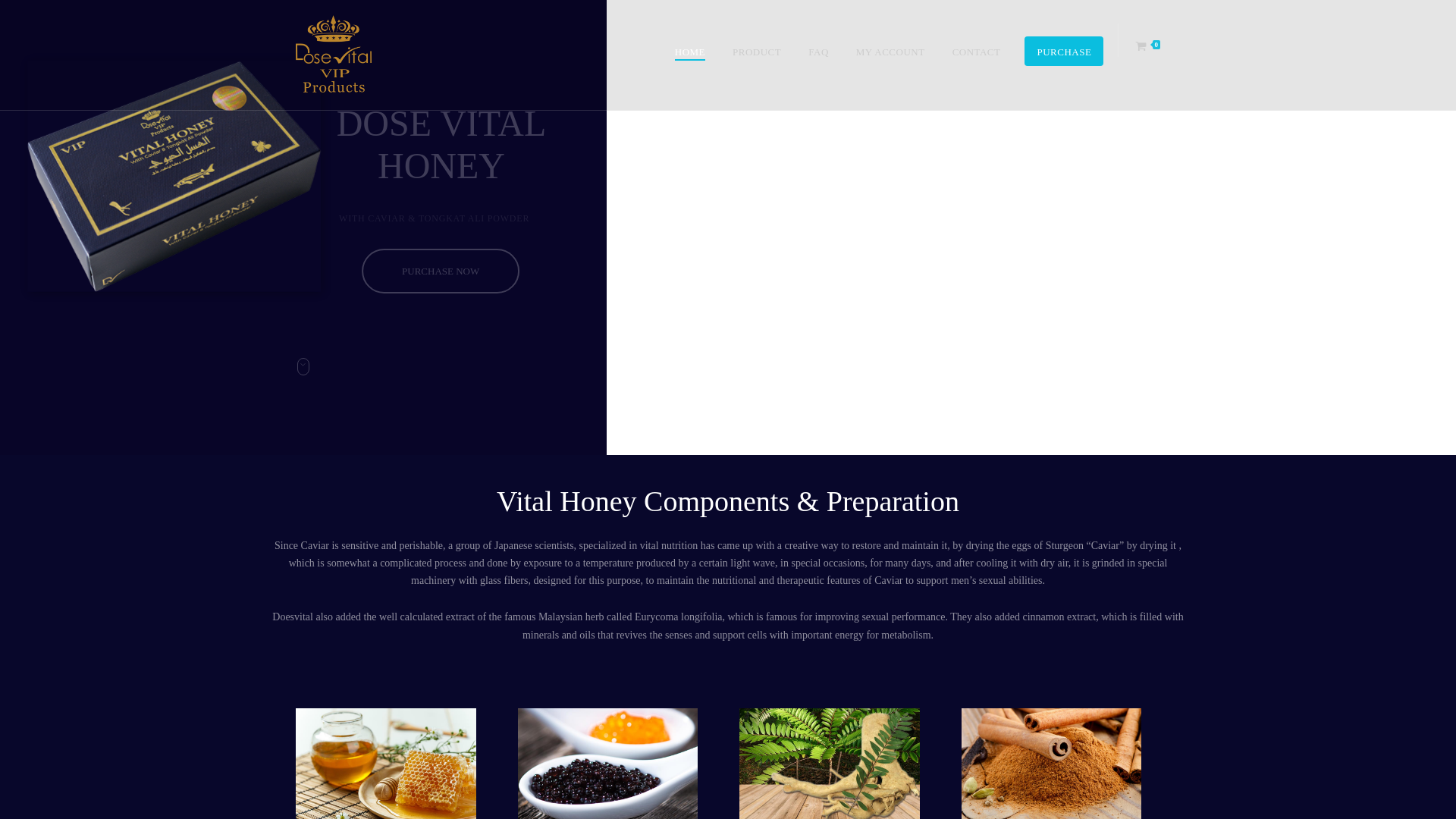 website screenshot of https://dosevital.co.za