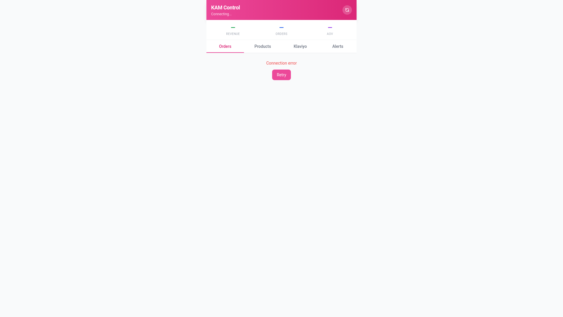 website screenshot of https://kam-control.pages.dev/