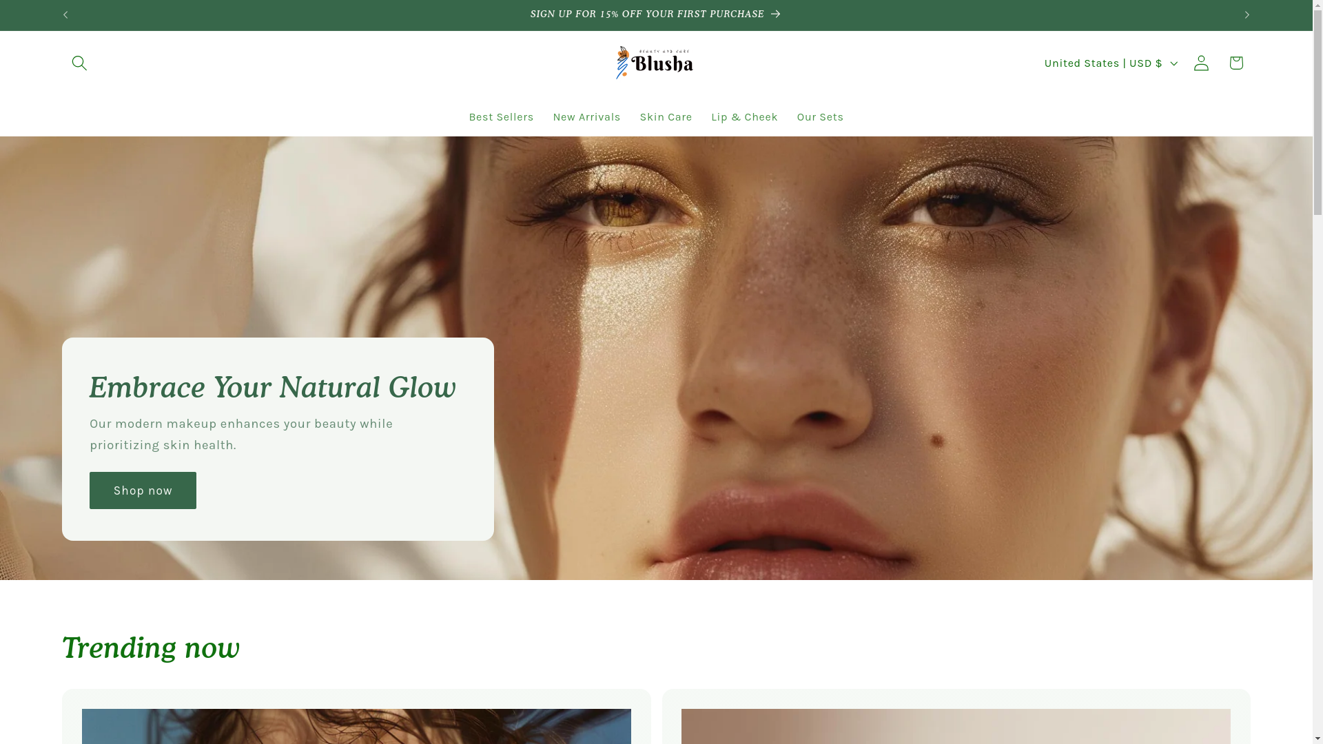 website screenshot of https://blusha.shop/