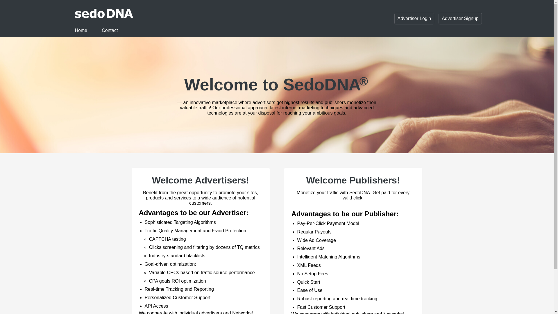 website screenshot of https://sedodna.com/