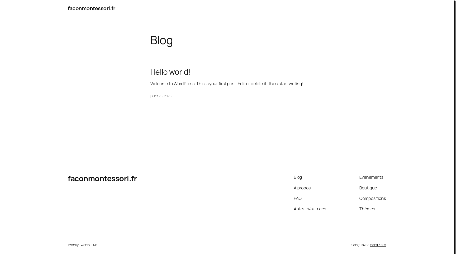 website screenshot of https://faconmontessori.fr/