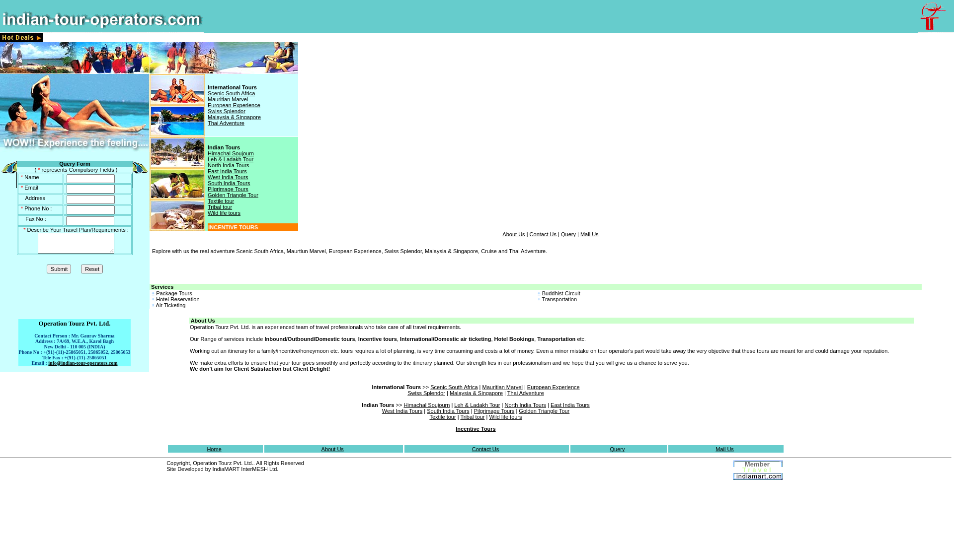 website screenshot of https://indian-tour-operators.pages.dev/