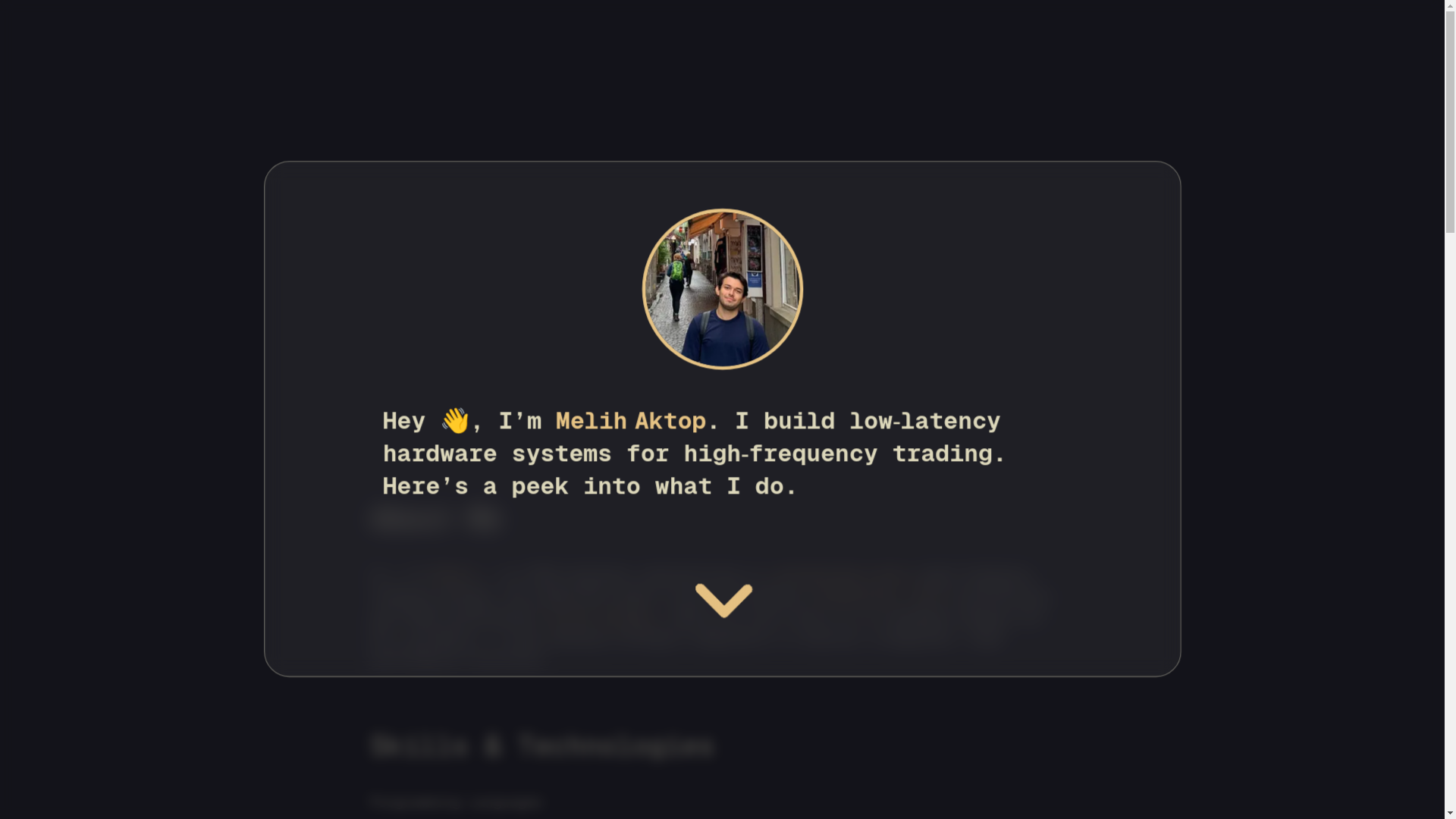 website screenshot of https://melihaktop.com/