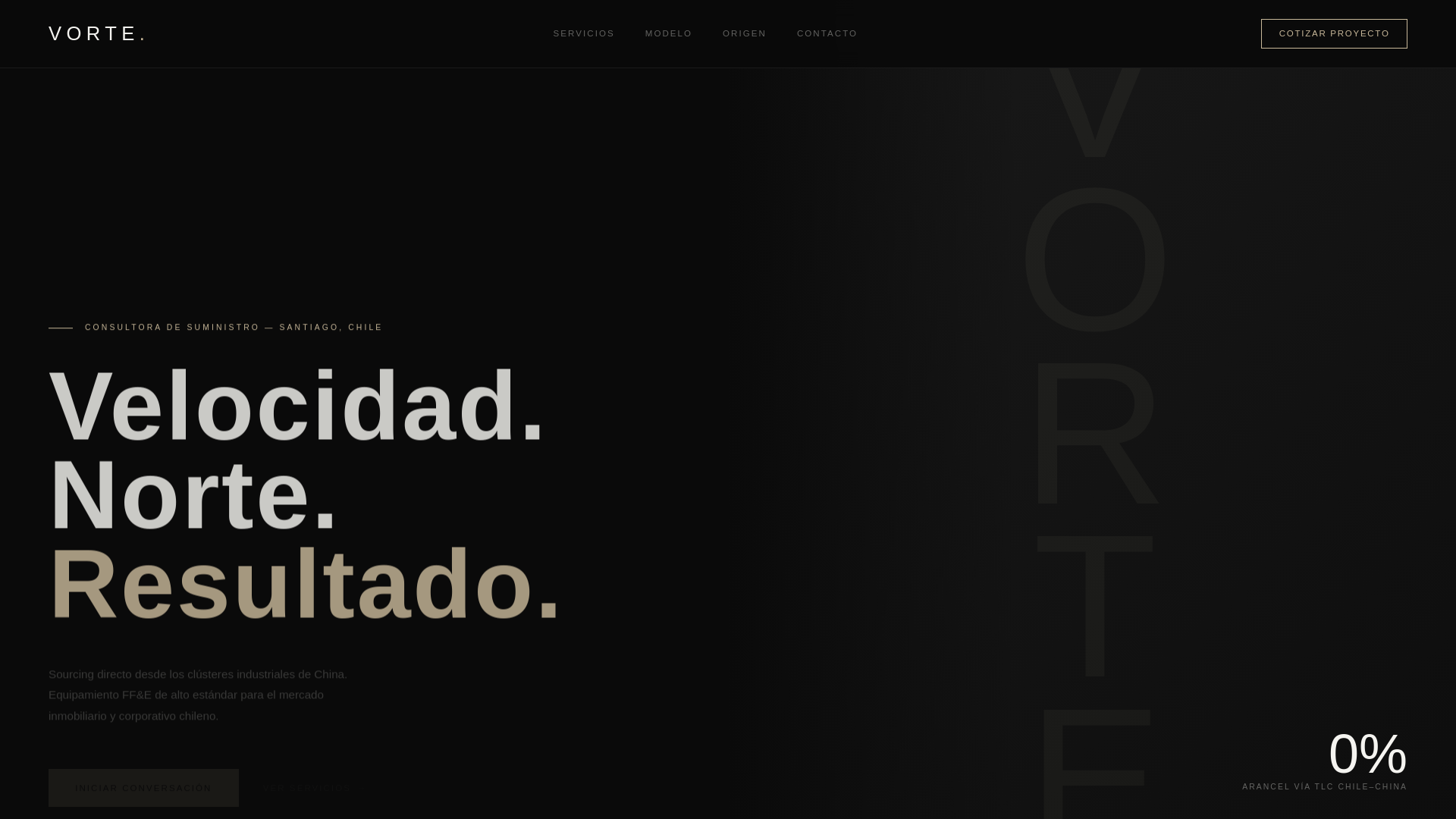 website screenshot of https://vorte-landing.pages.dev/