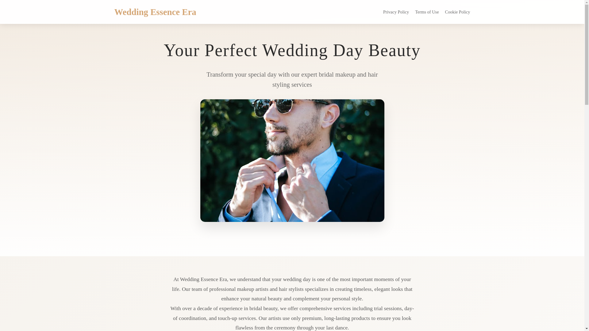 website screenshot of https://weddingessenceera.beauty/