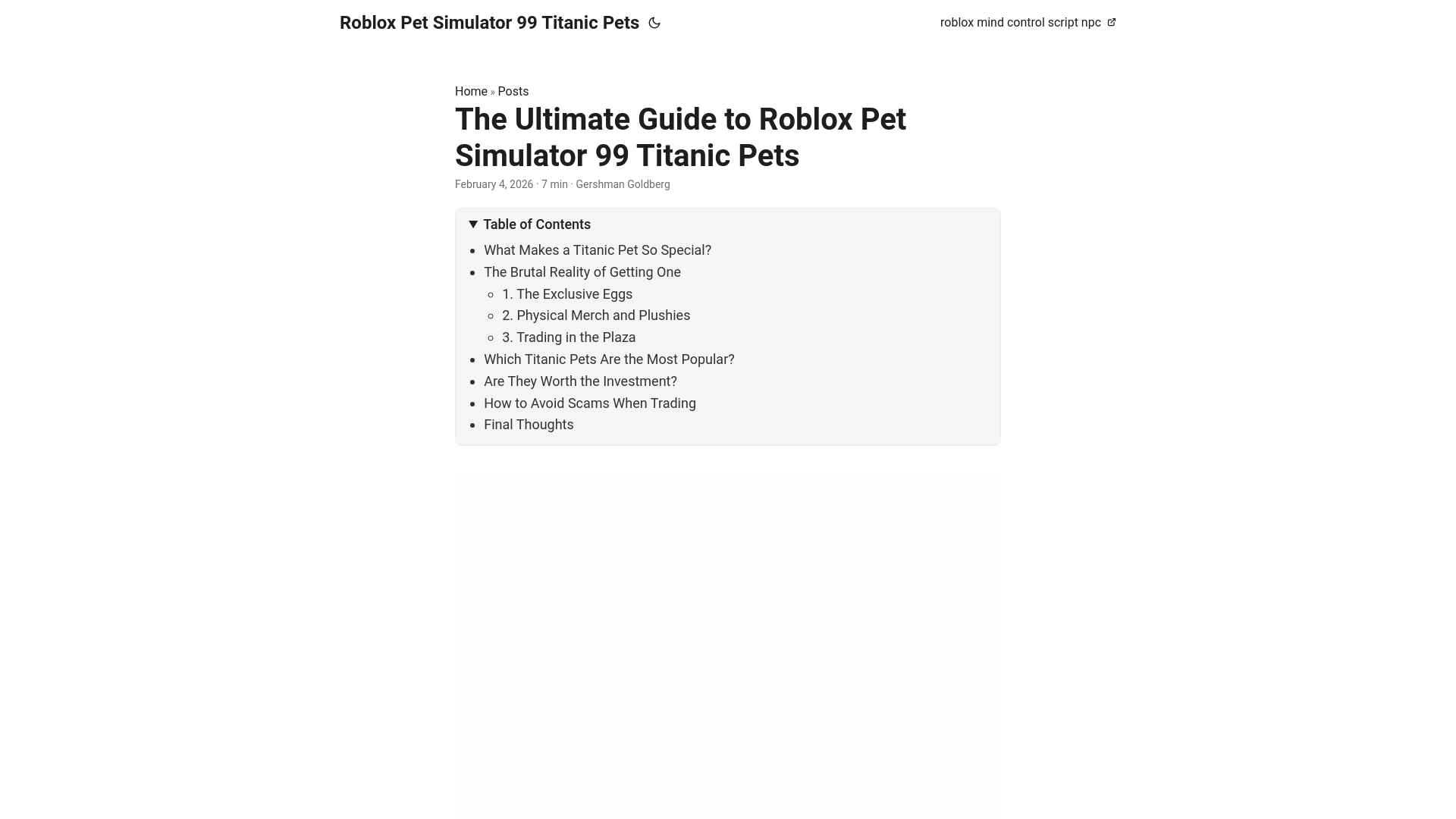 website screenshot of https://robloxpetsimulator99titanicpets.pages.dev/