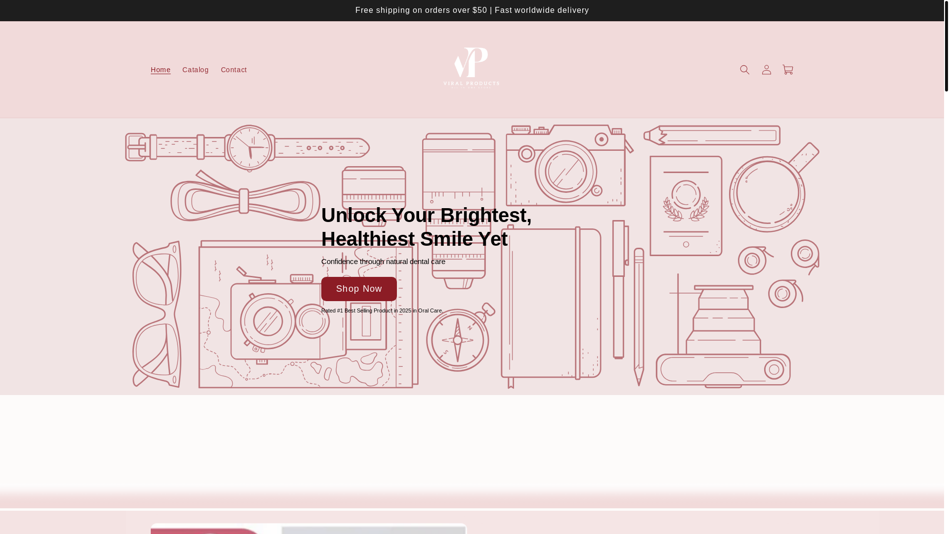 website screenshot of https://viralproducts.company/
