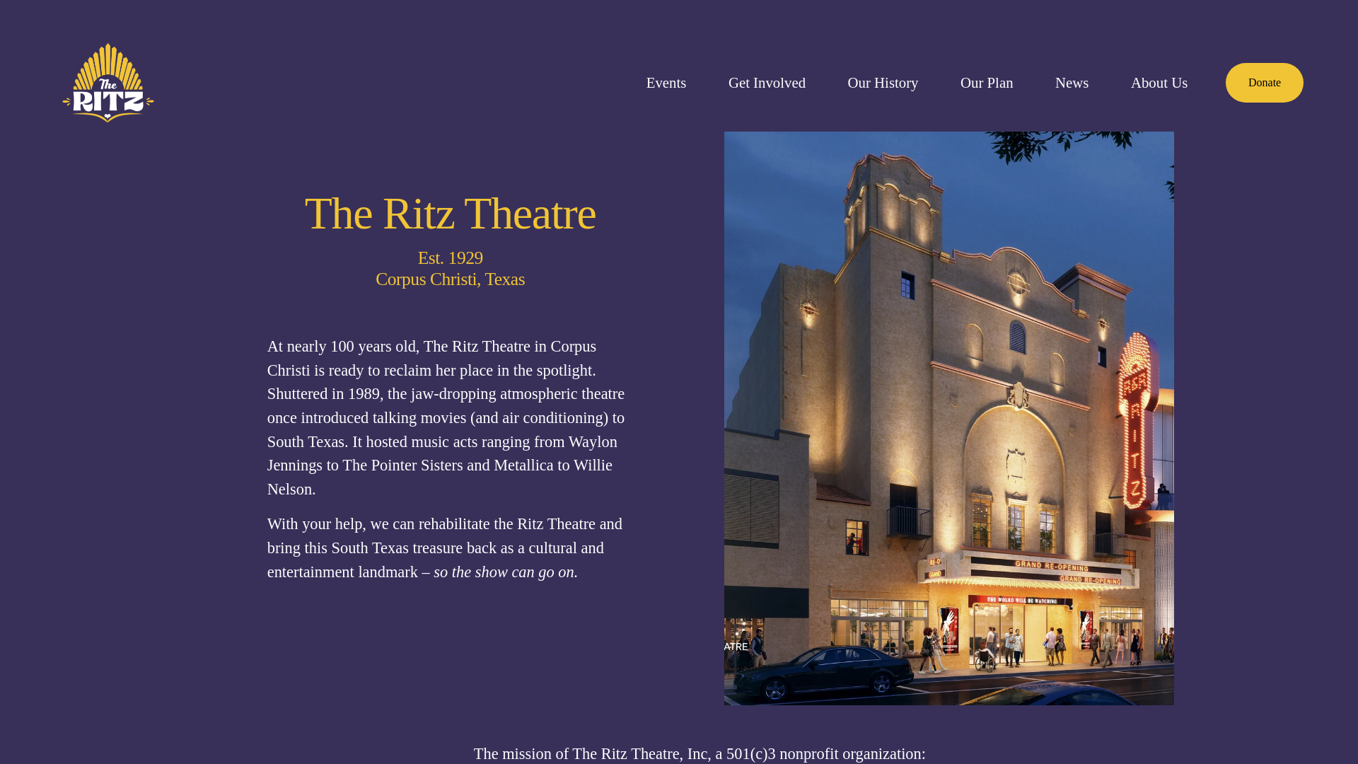 website screenshot of https://alonestartreasure.org/