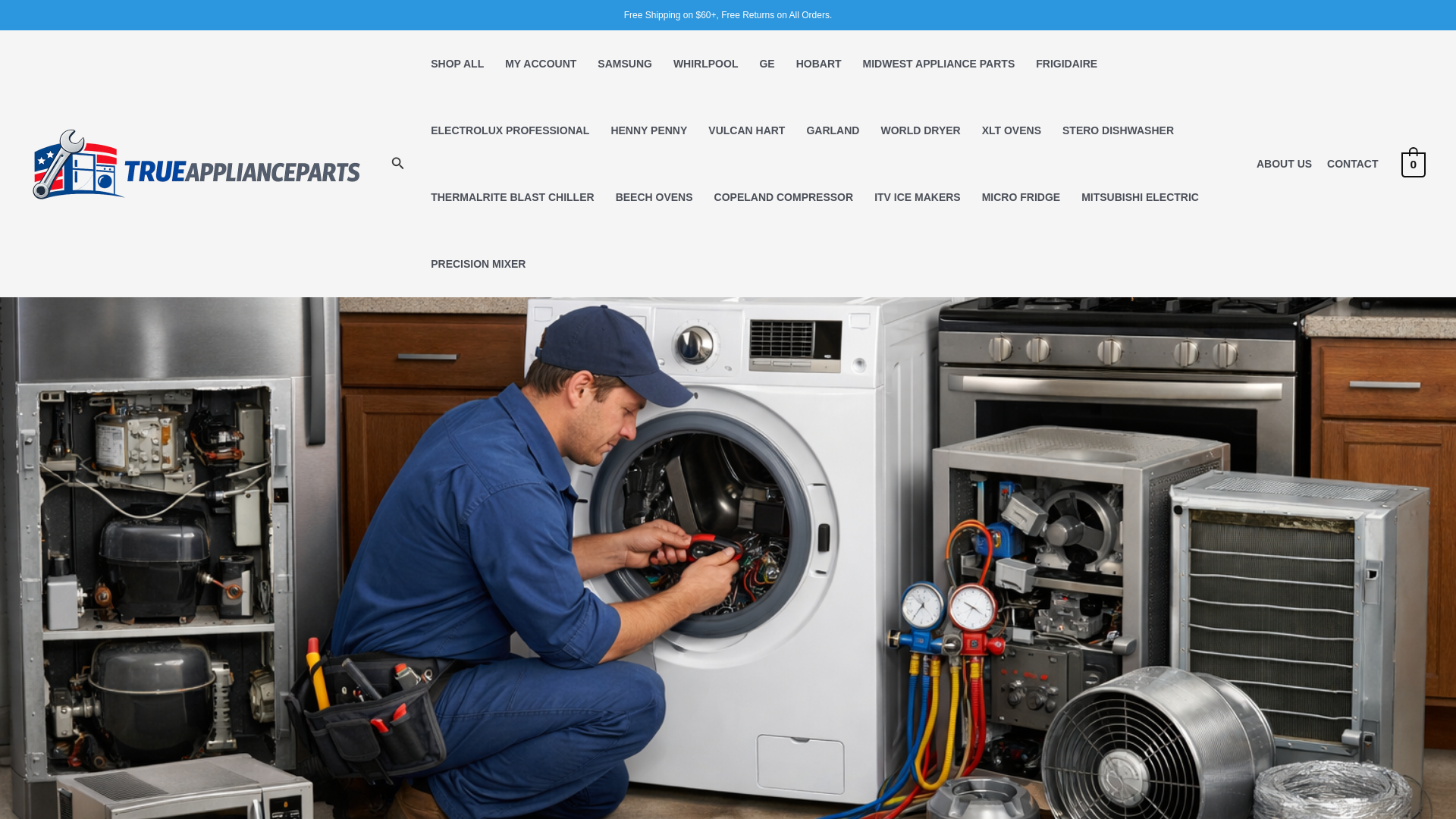 website screenshot of https://trueapplianceparts.com/