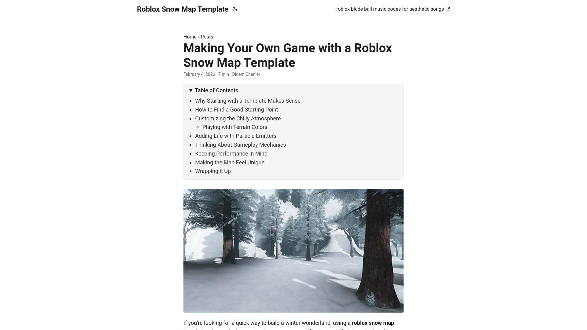 website screenshot of https://roblox-snow-map-template.pages.dev/