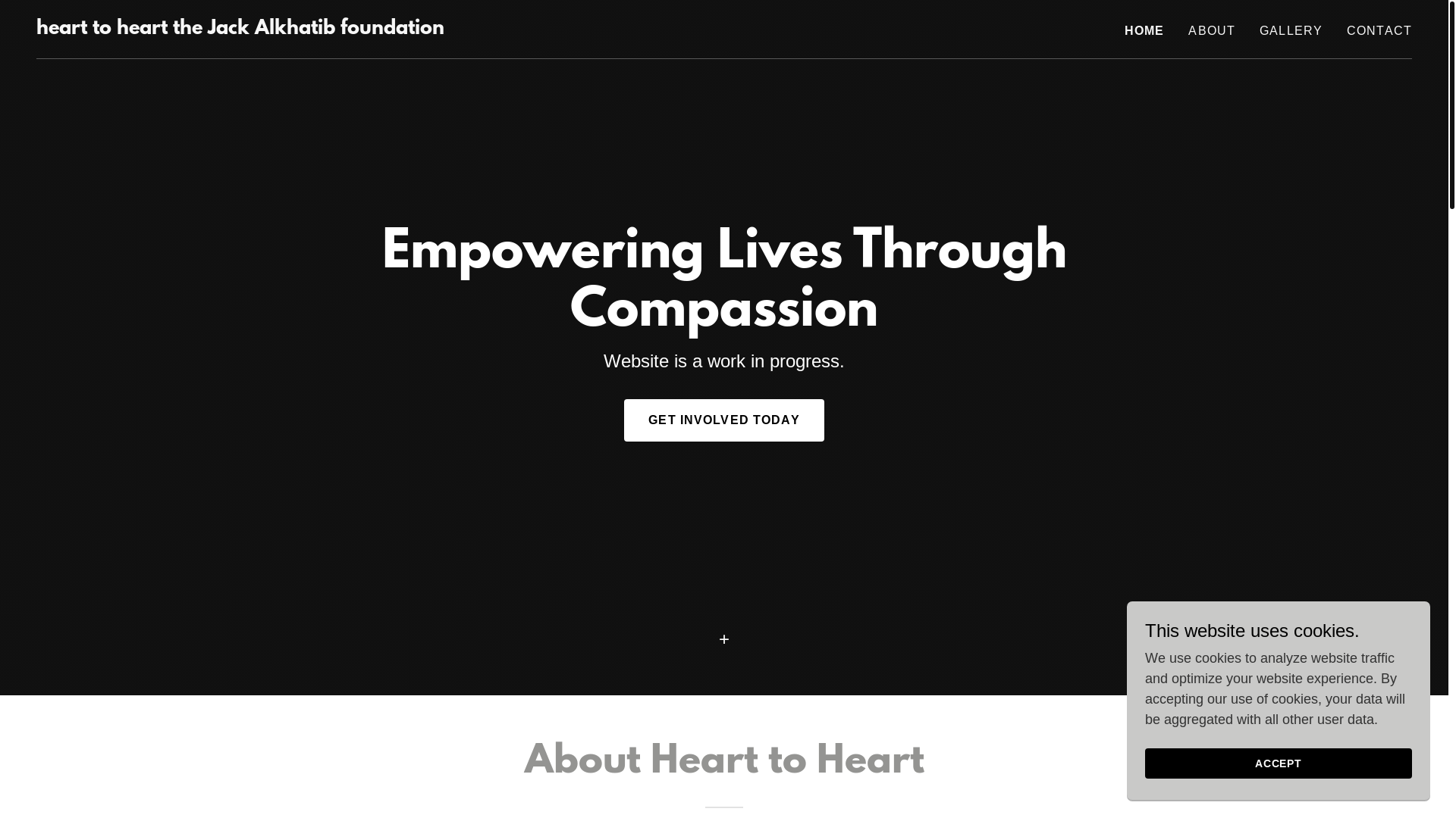 website screenshot of https://hearttoheartthejackalkhatibfoundation.org/