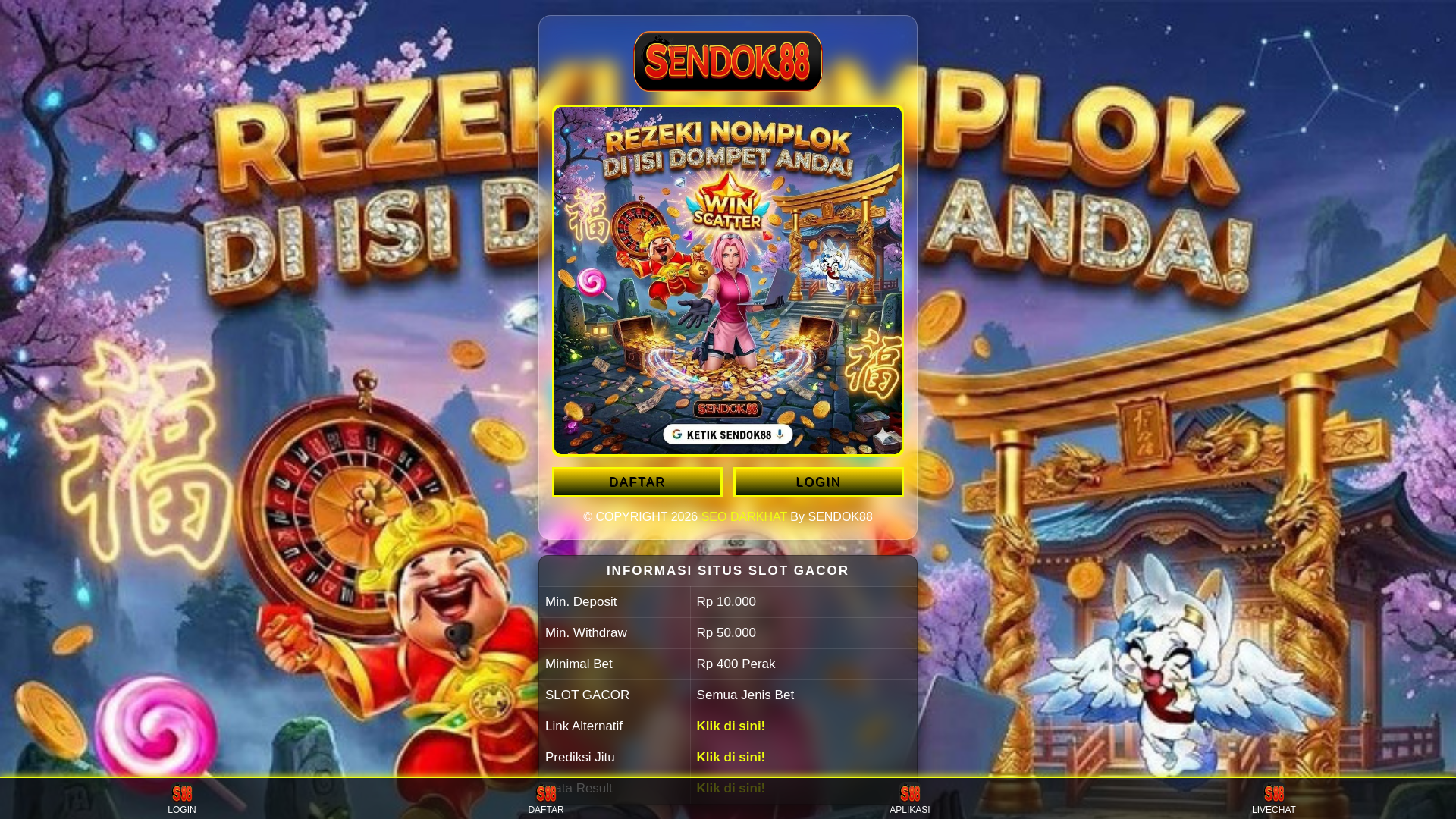 website screenshot of https://sendok88-sang-pencipta.pages.dev/