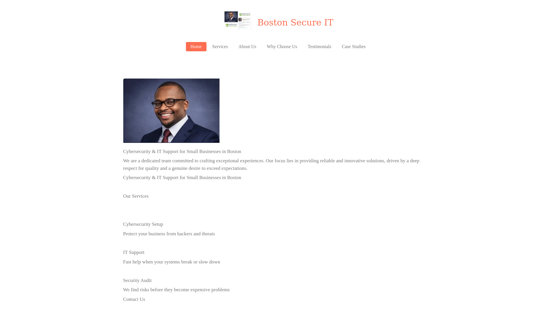 website screenshot of https://bostonsecureit.com/