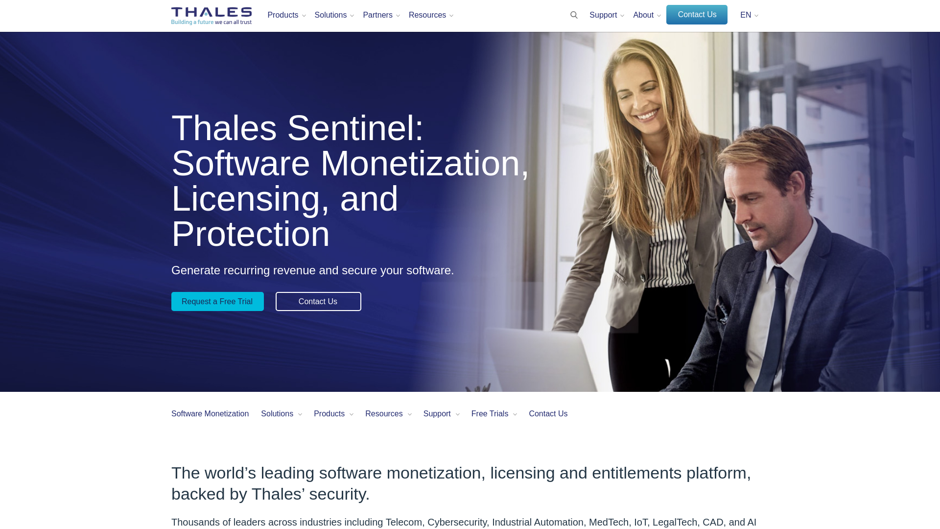 website screenshot of https://sentinelcloud.com/