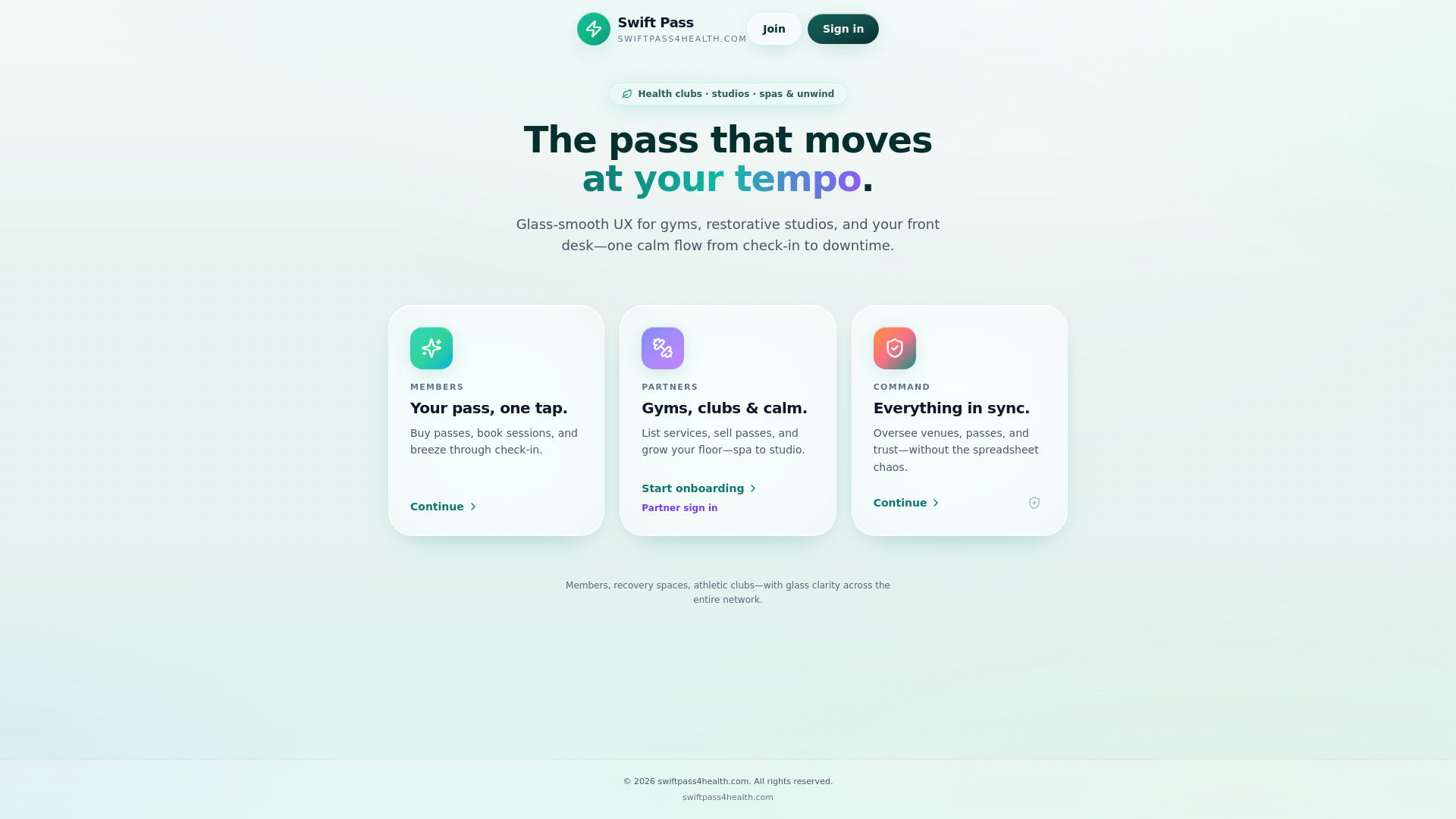 website screenshot of https://swiftpass4health.com/