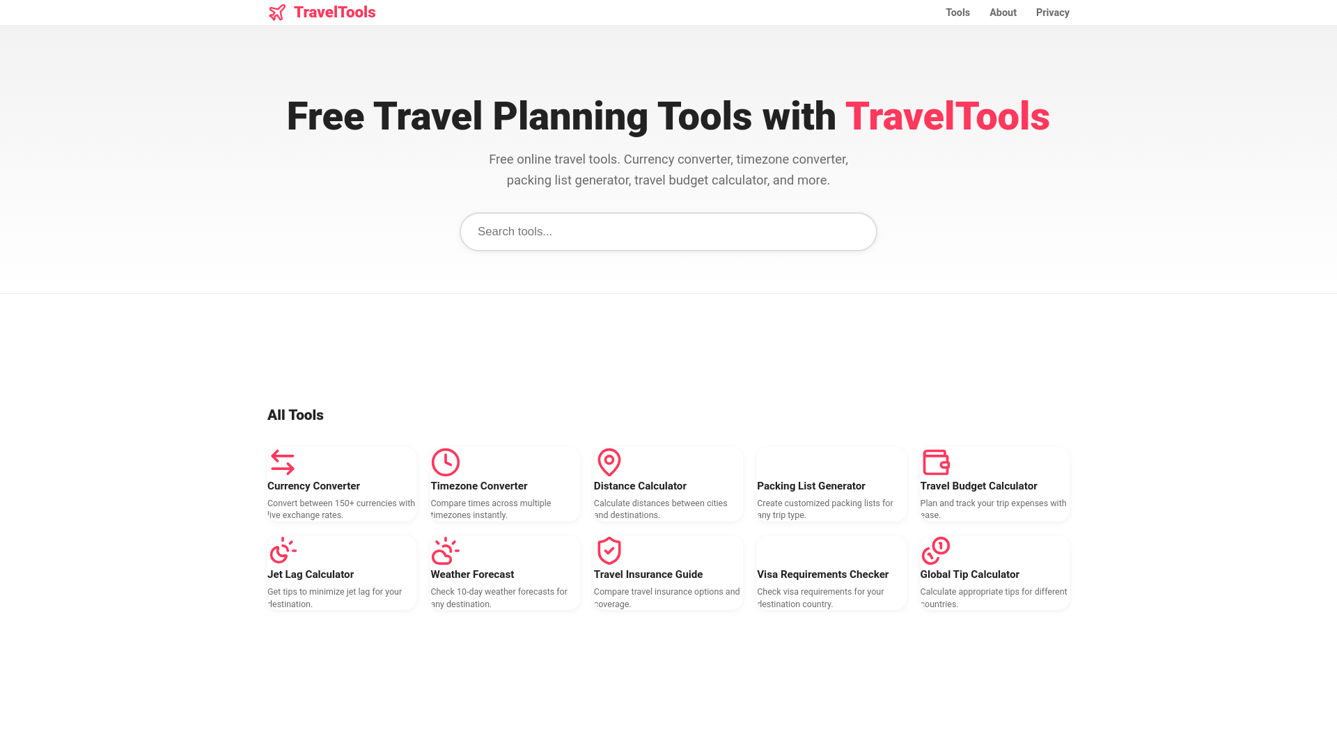 website screenshot of https://traveltools-deq-5gv.pages.dev/