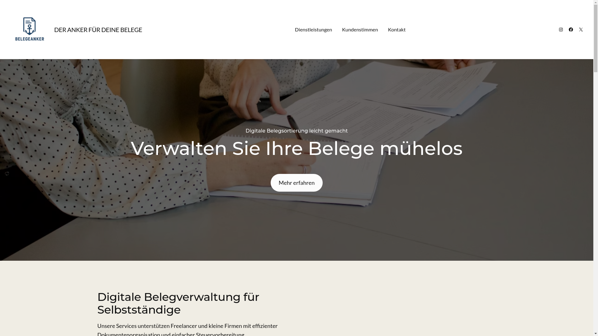 website screenshot of https://belegeanker.de/