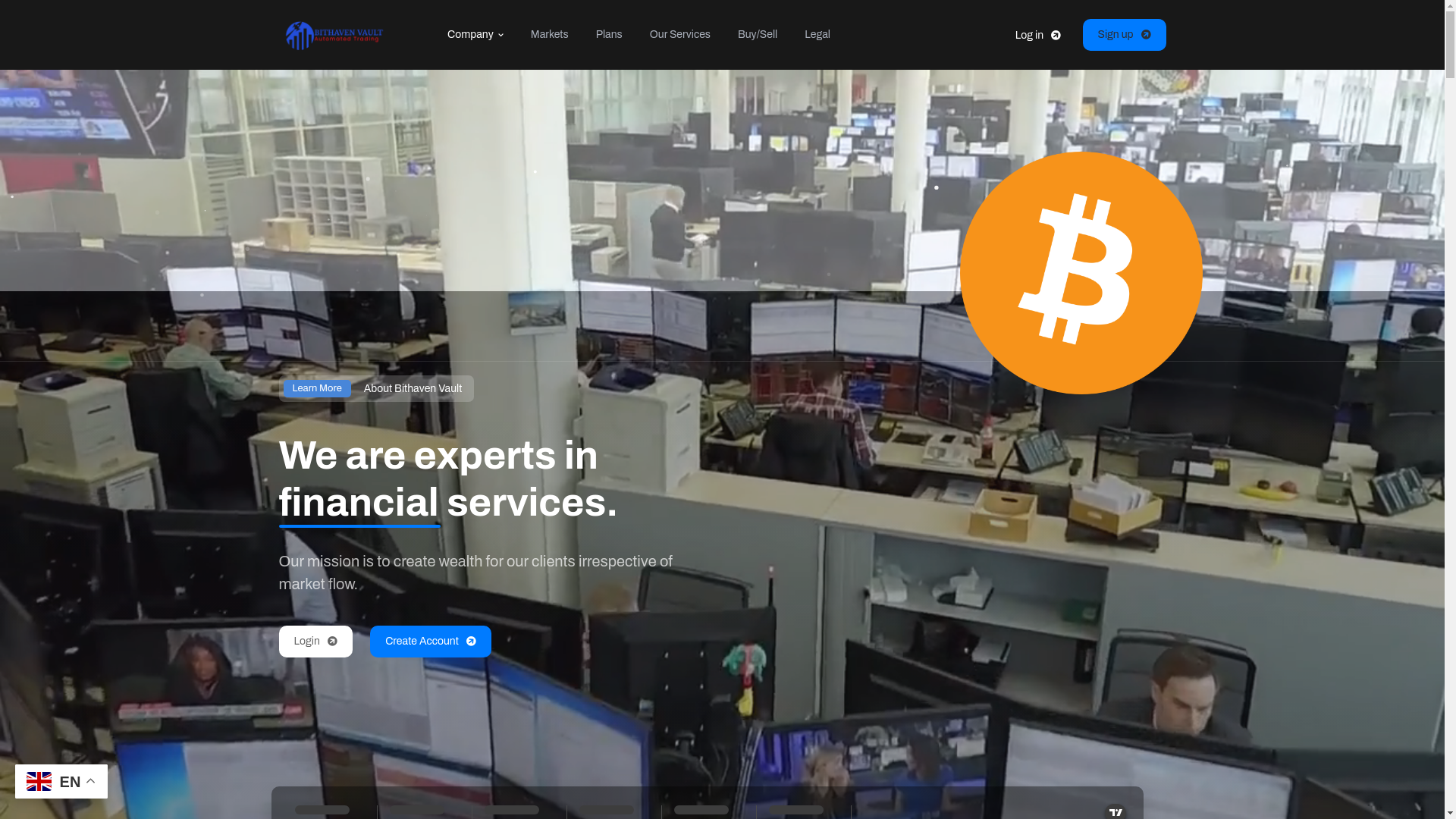 website screenshot of https://bithavenvault.com/
