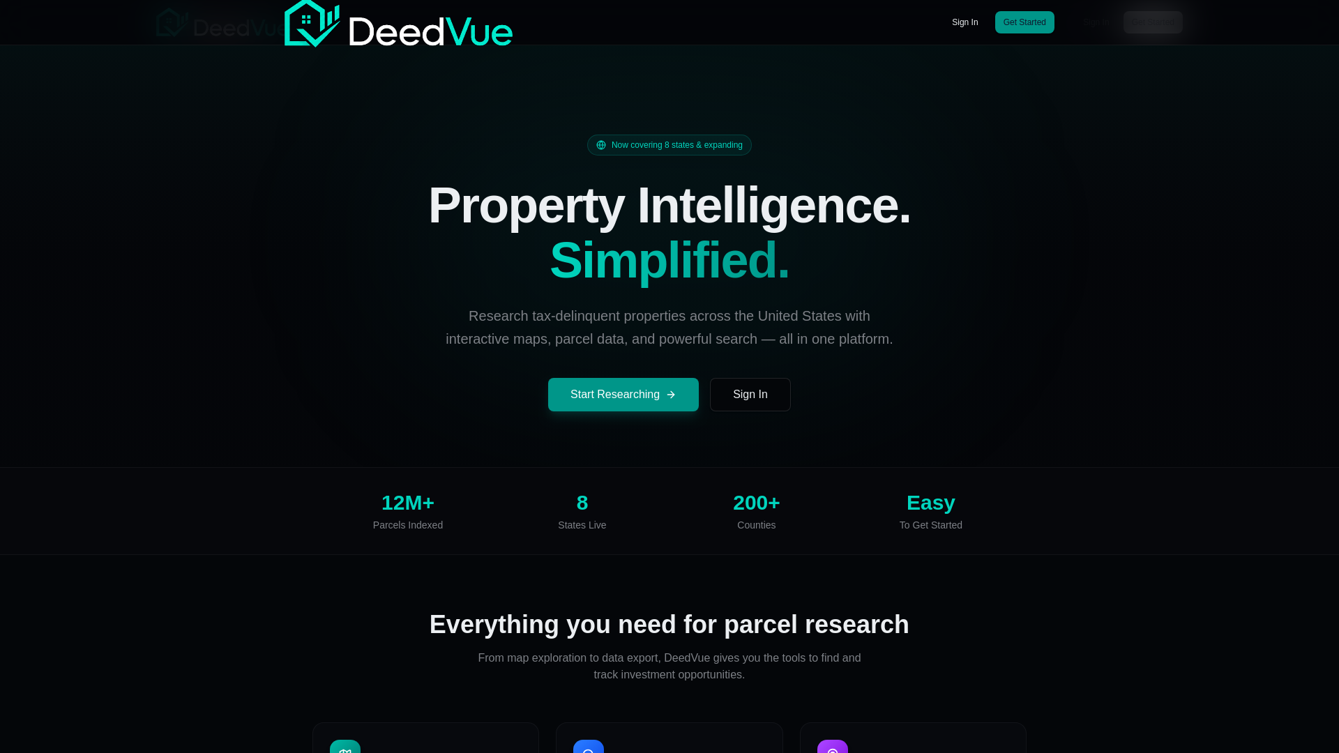 website screenshot of https://deedvue-com.pages.dev/