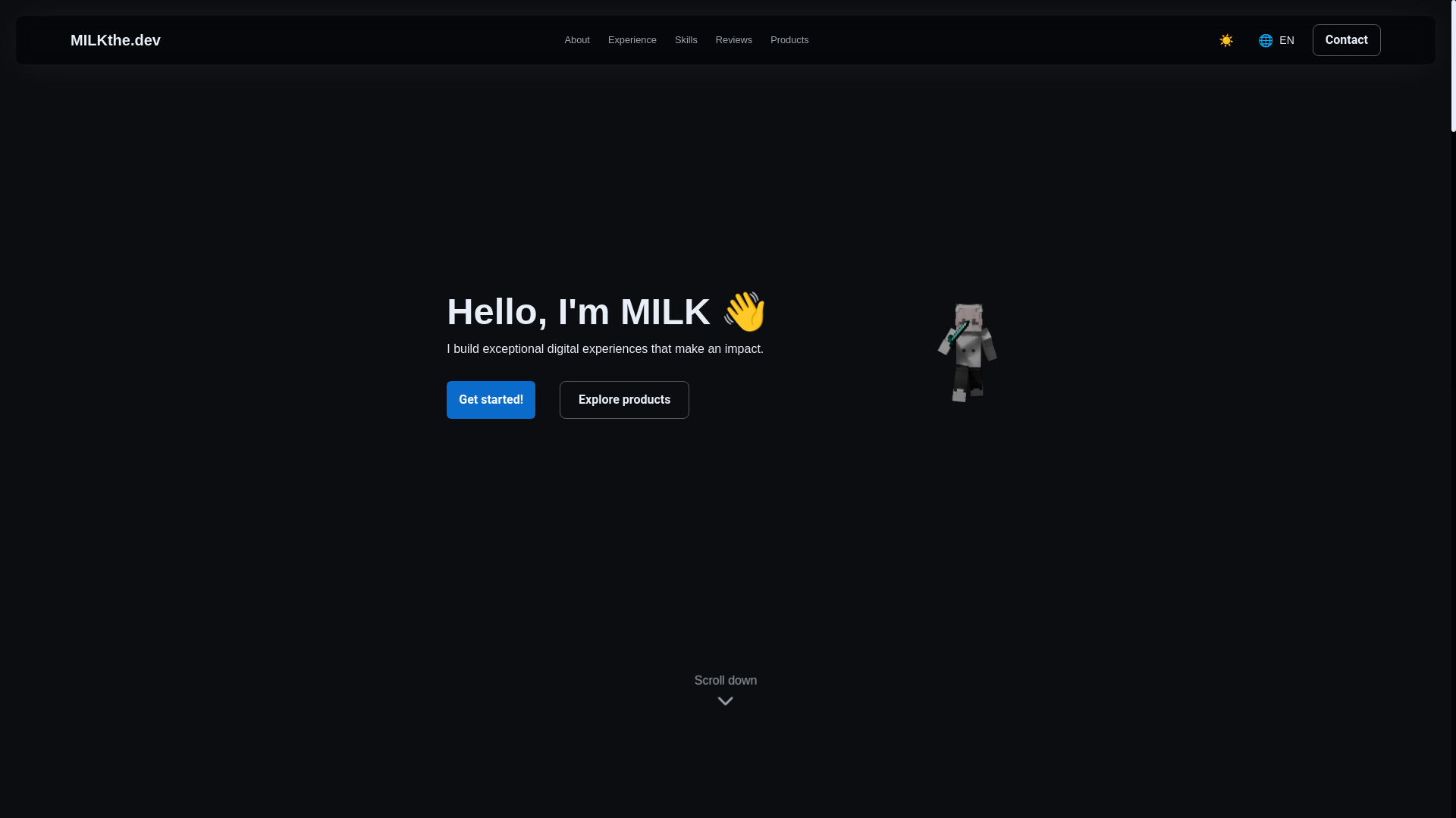 website screenshot of https://betav1-milkthe-dev.pages.dev/
