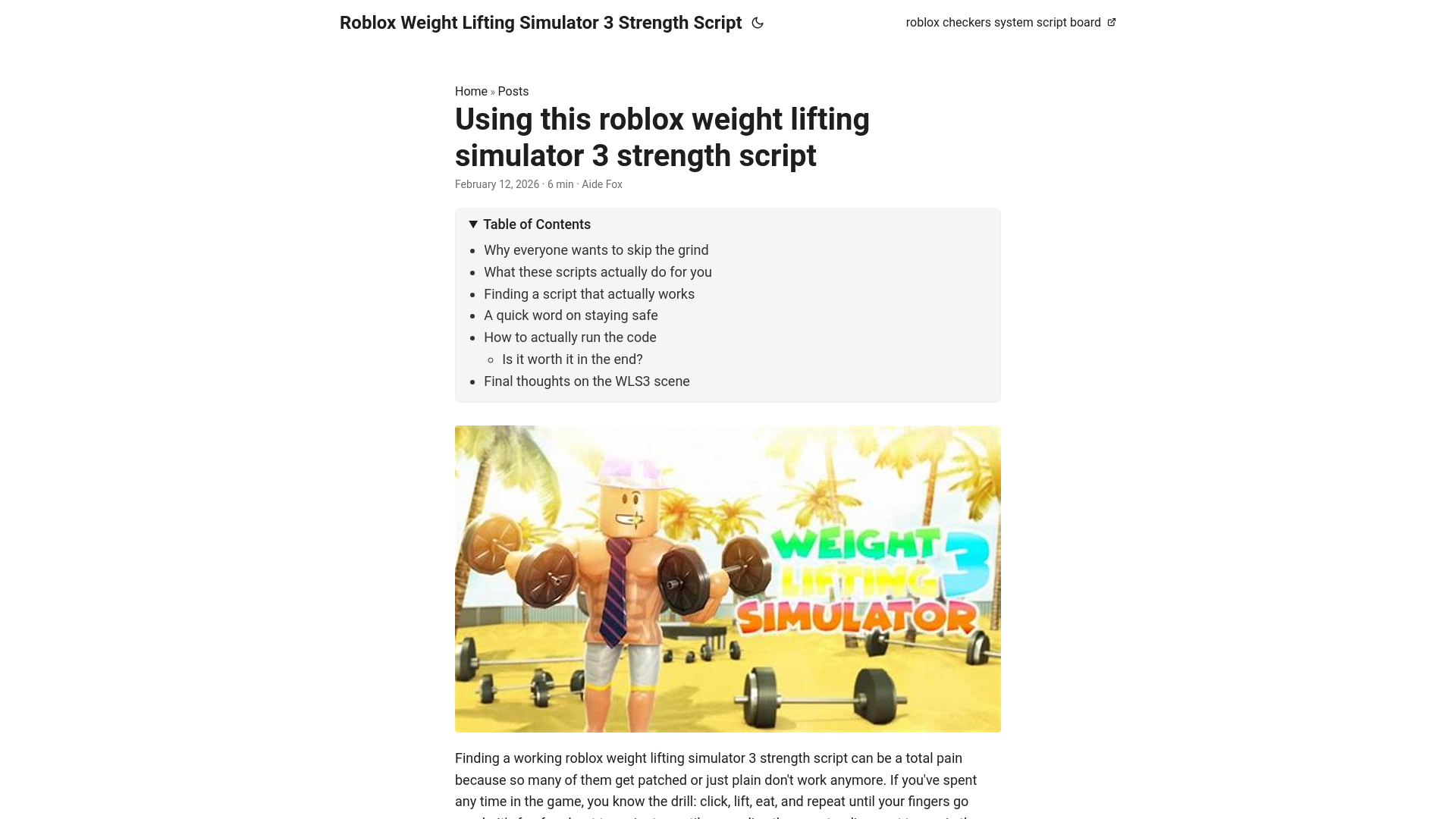 website screenshot of https://roblox-weight-lifting-simulator-3-strength-script.pages.dev/
