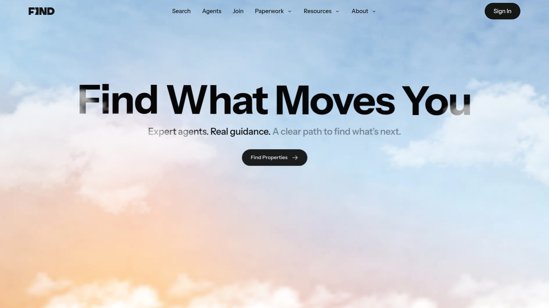 website screenshot of https://findrealestate.com/