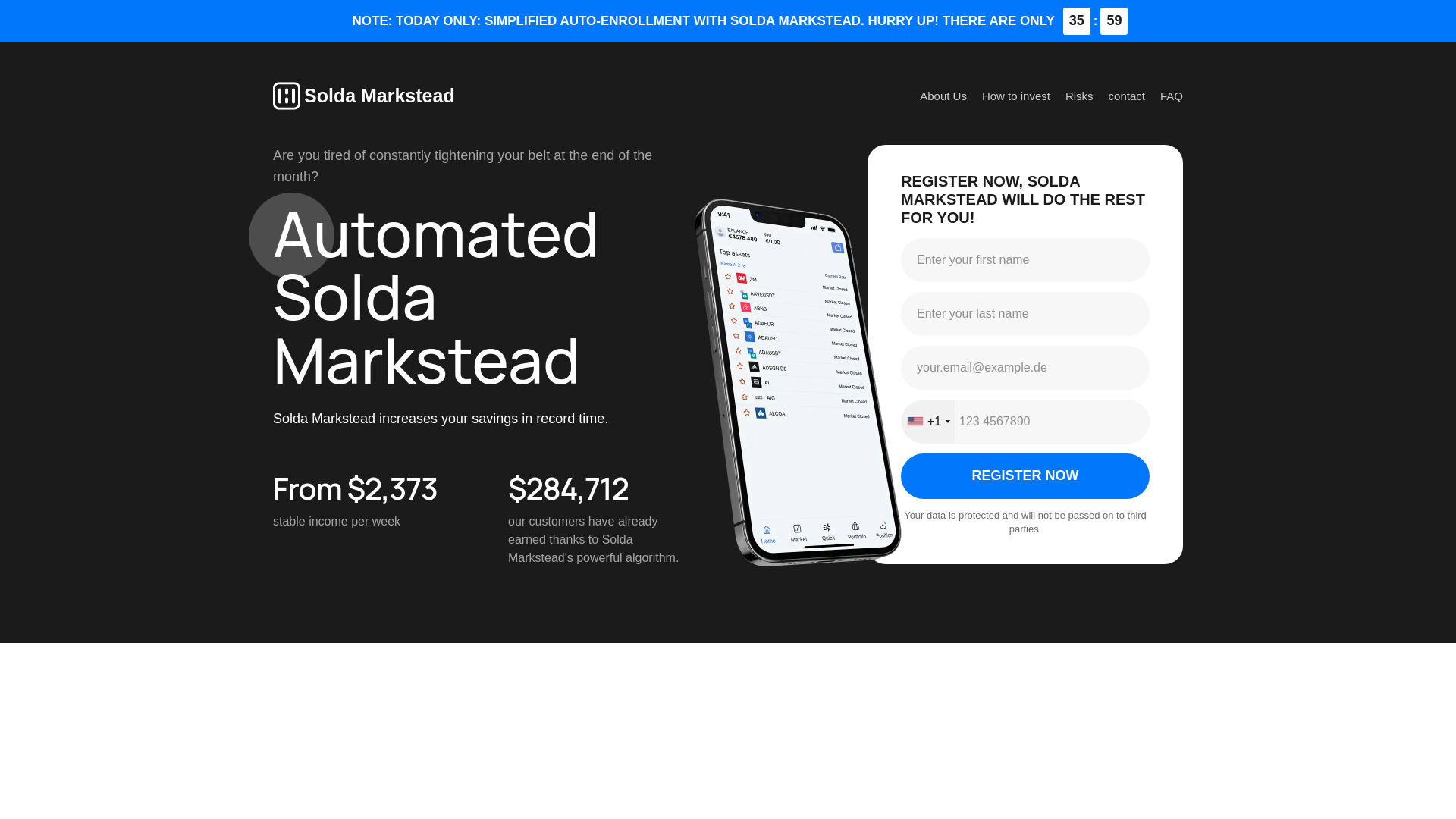 website screenshot of https://soldamarkstead.com/