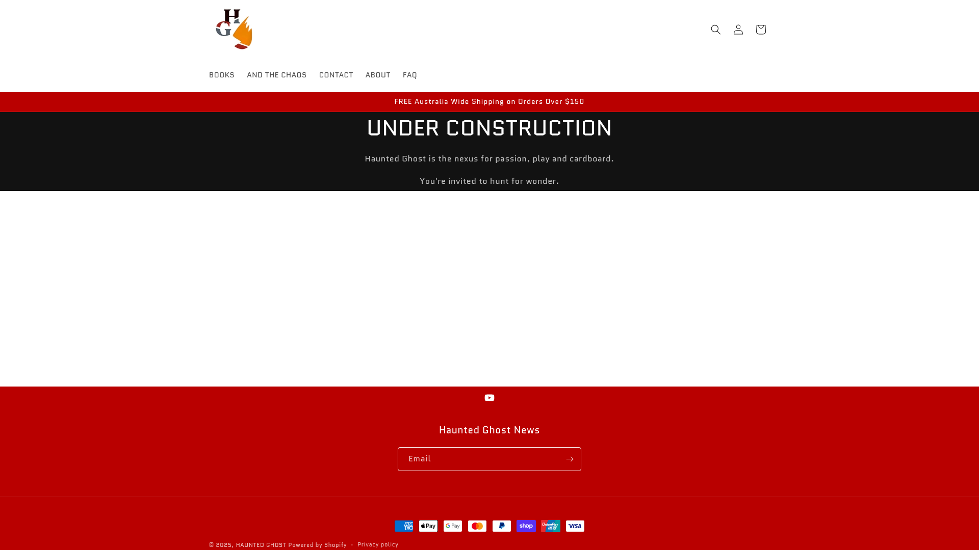 website screenshot of https://andthechaos.com/