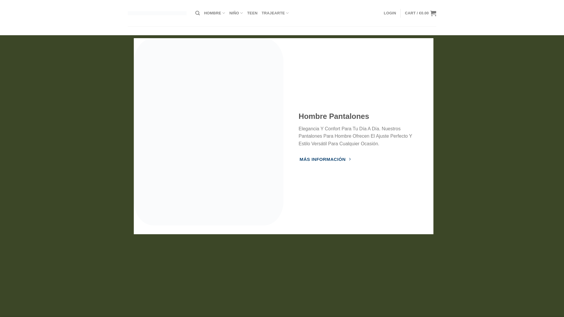 website screenshot of https://hombremodeoutlet.com/