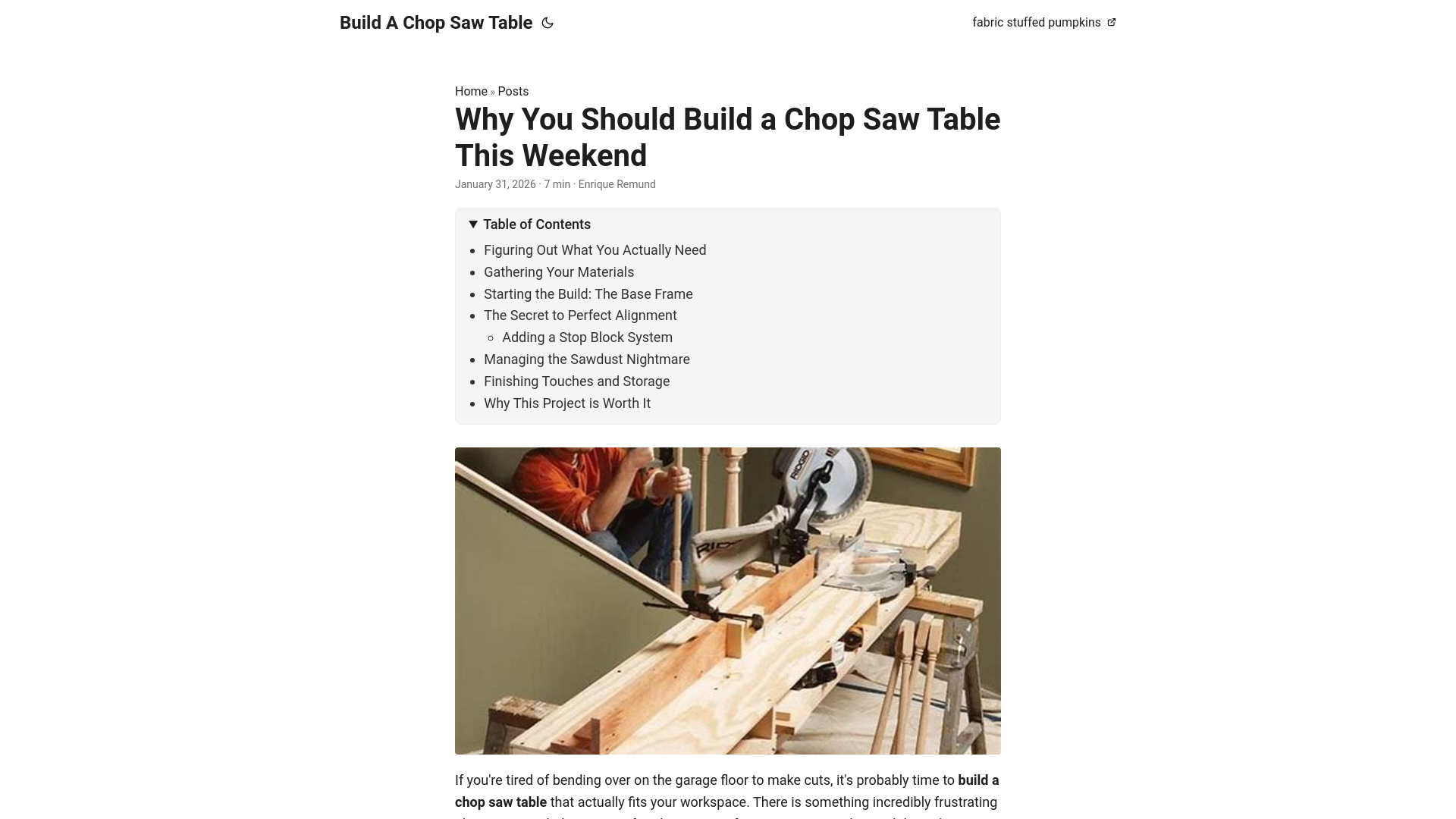 website screenshot of https://build-a-chop-saw-table.pages.dev/