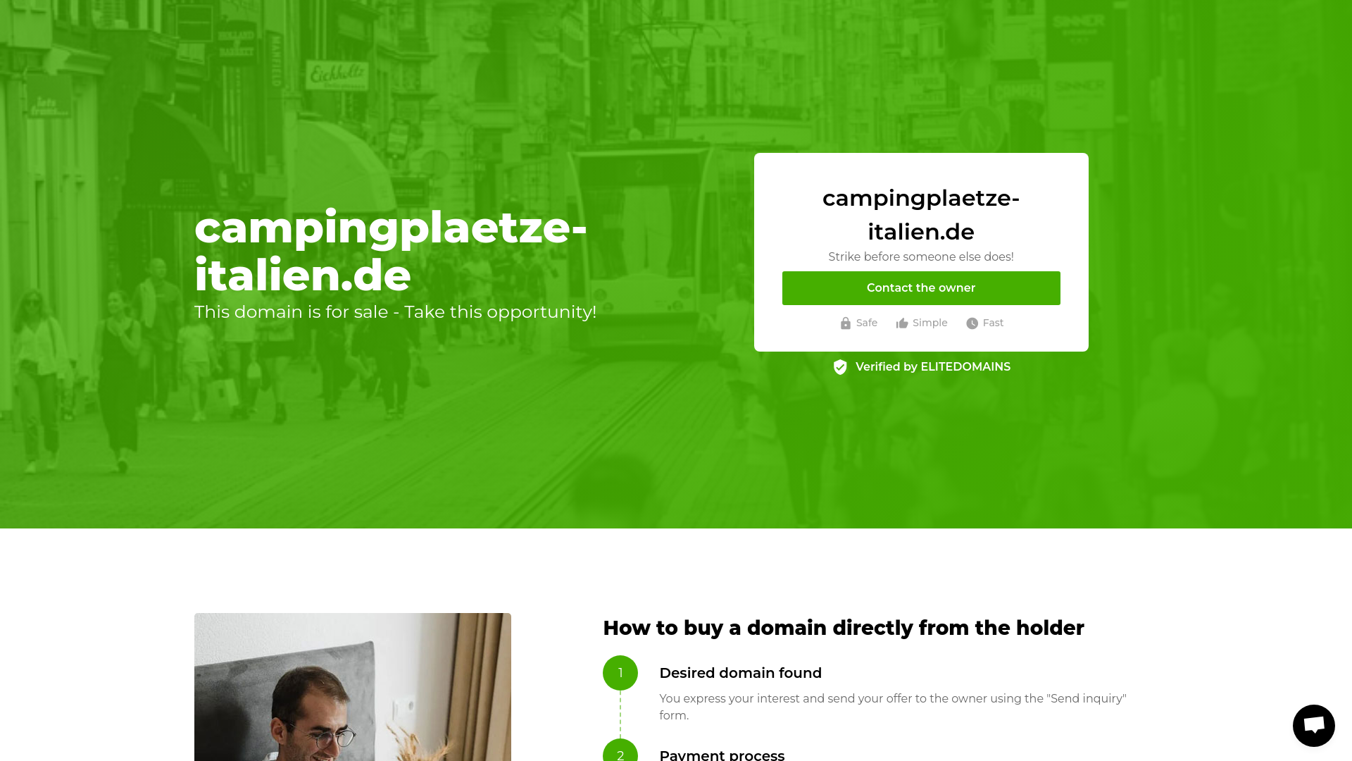 website screenshot of https://campingplaetze-italien.de