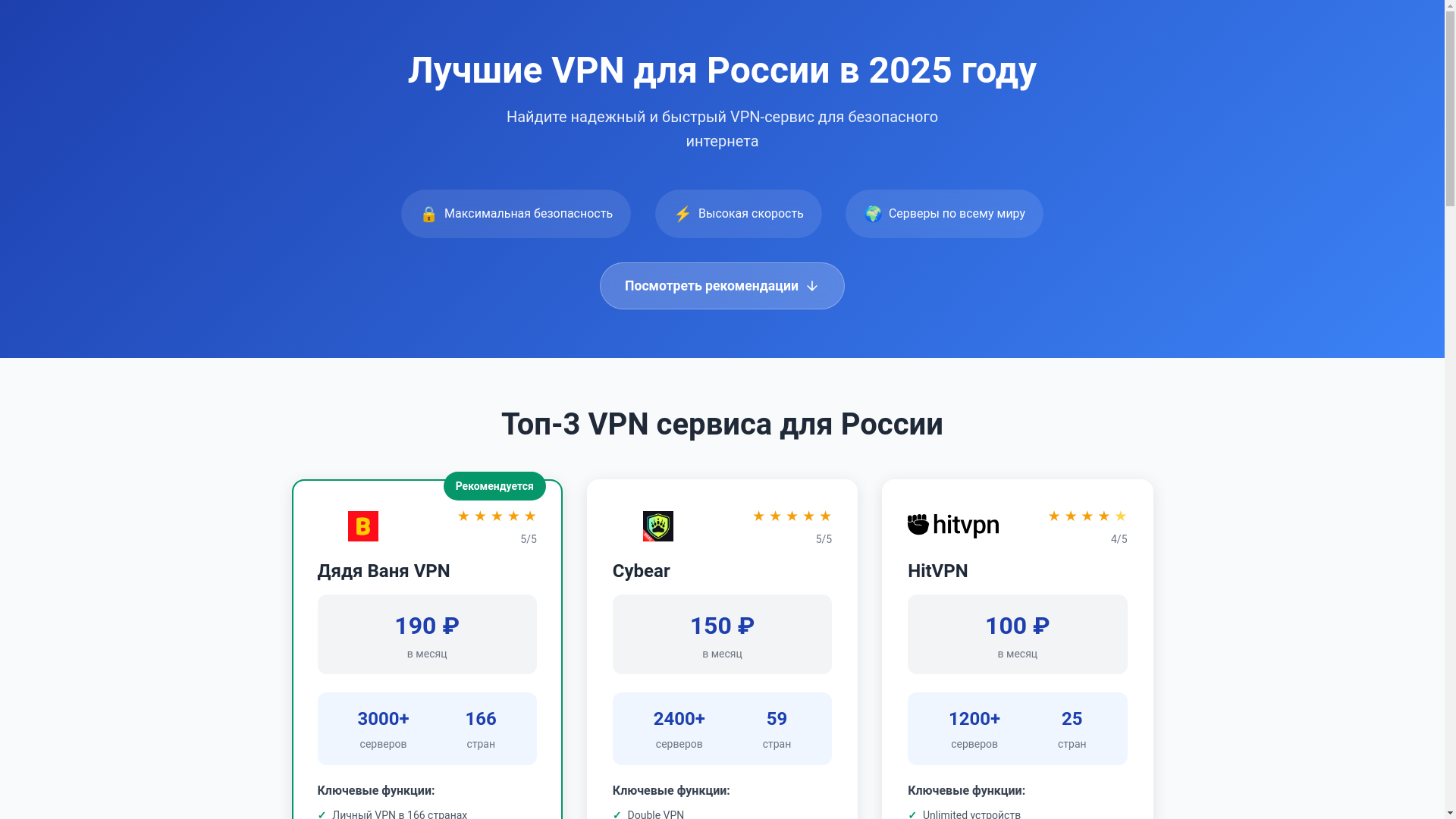 website screenshot of https://topvpnru.com/