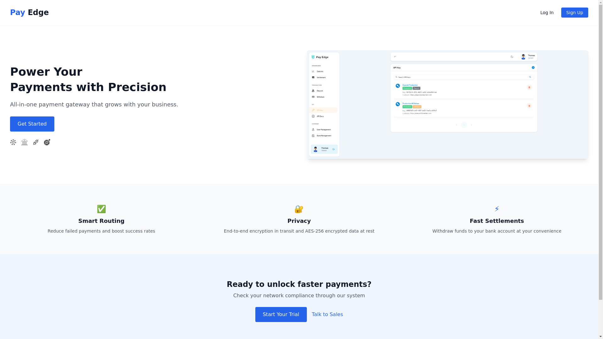 website screenshot of https://payedge-landing.pages.dev/