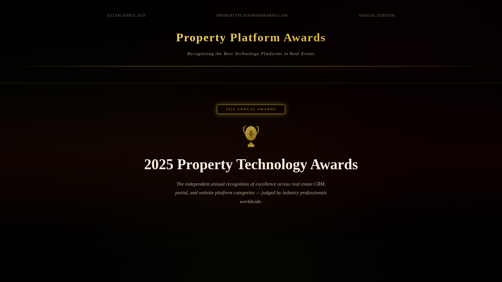 website screenshot of https://propertyplatformawards.com/