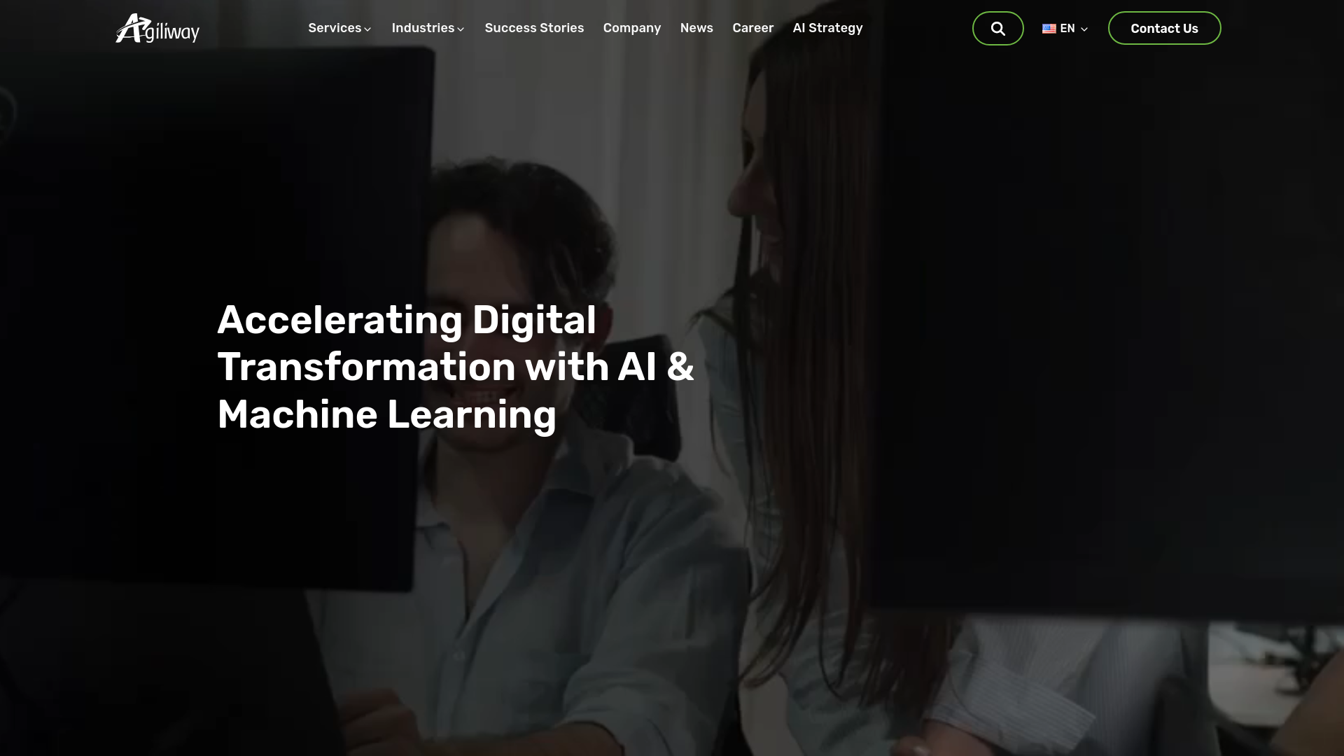 website screenshot of https://agileaistack.com/