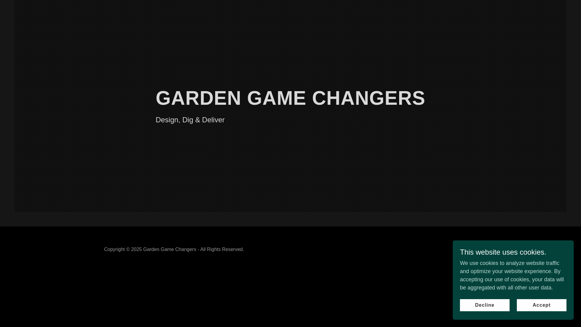 website screenshot of https://gardengamechangers.co.uk/