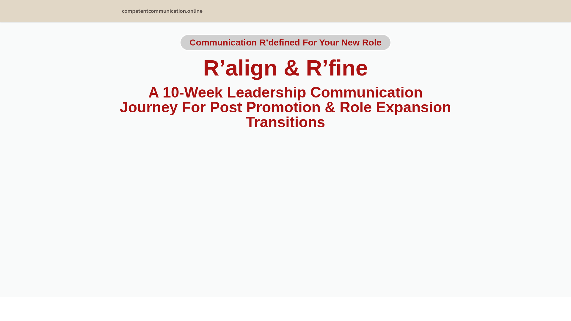 website screenshot of https://competentcommunication.online/